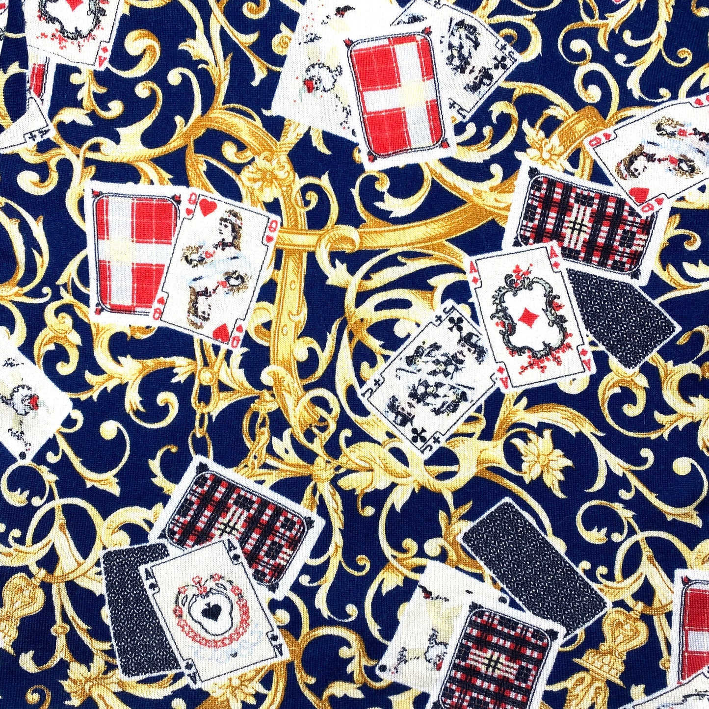 Les Copains stunning baroque cardigan with card playing themed print allover, in mint condition sz M/L ladies