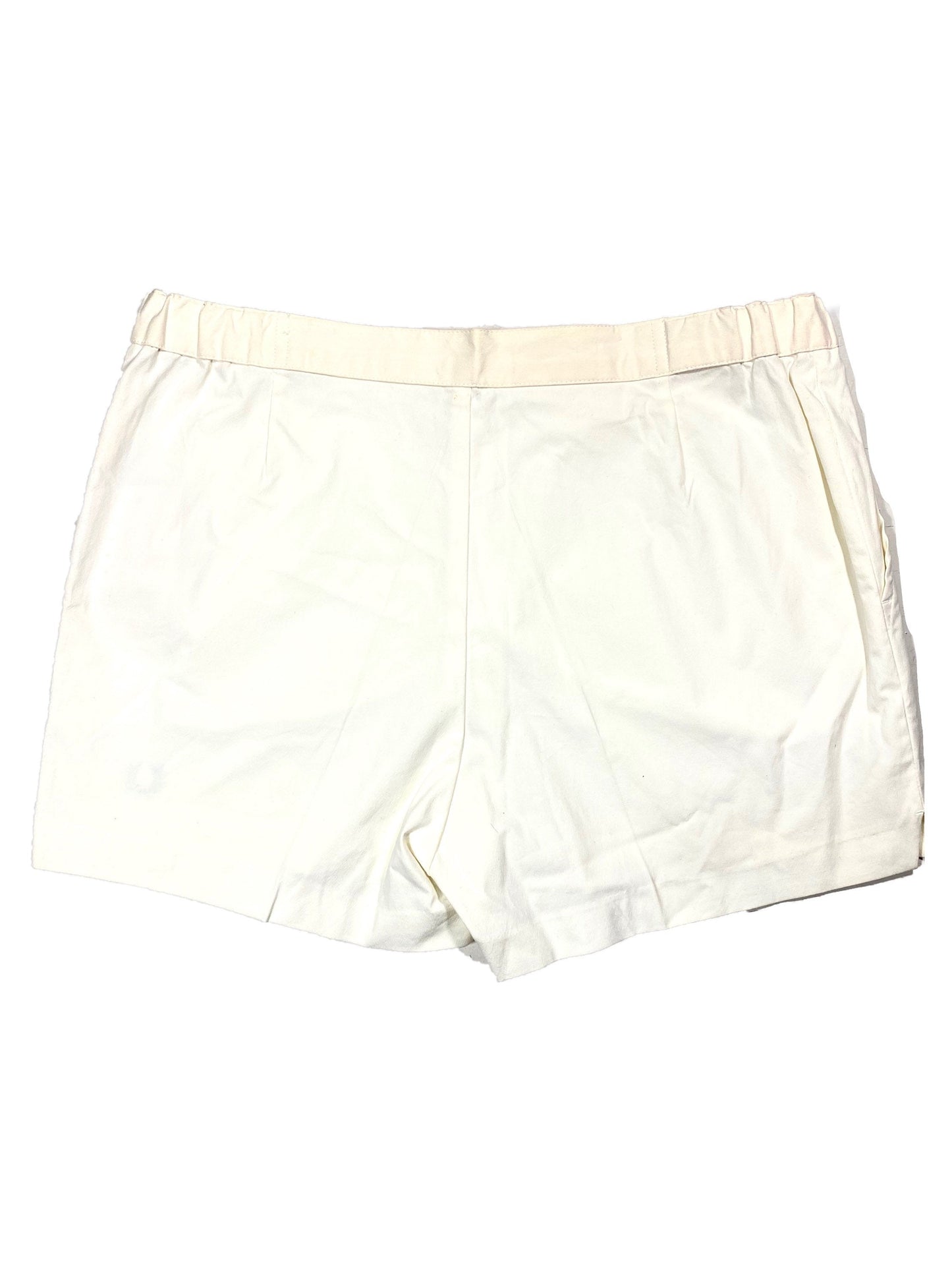 Fred Perry 1980s white tennis shorts with green logo, sz L / 54, new with tags