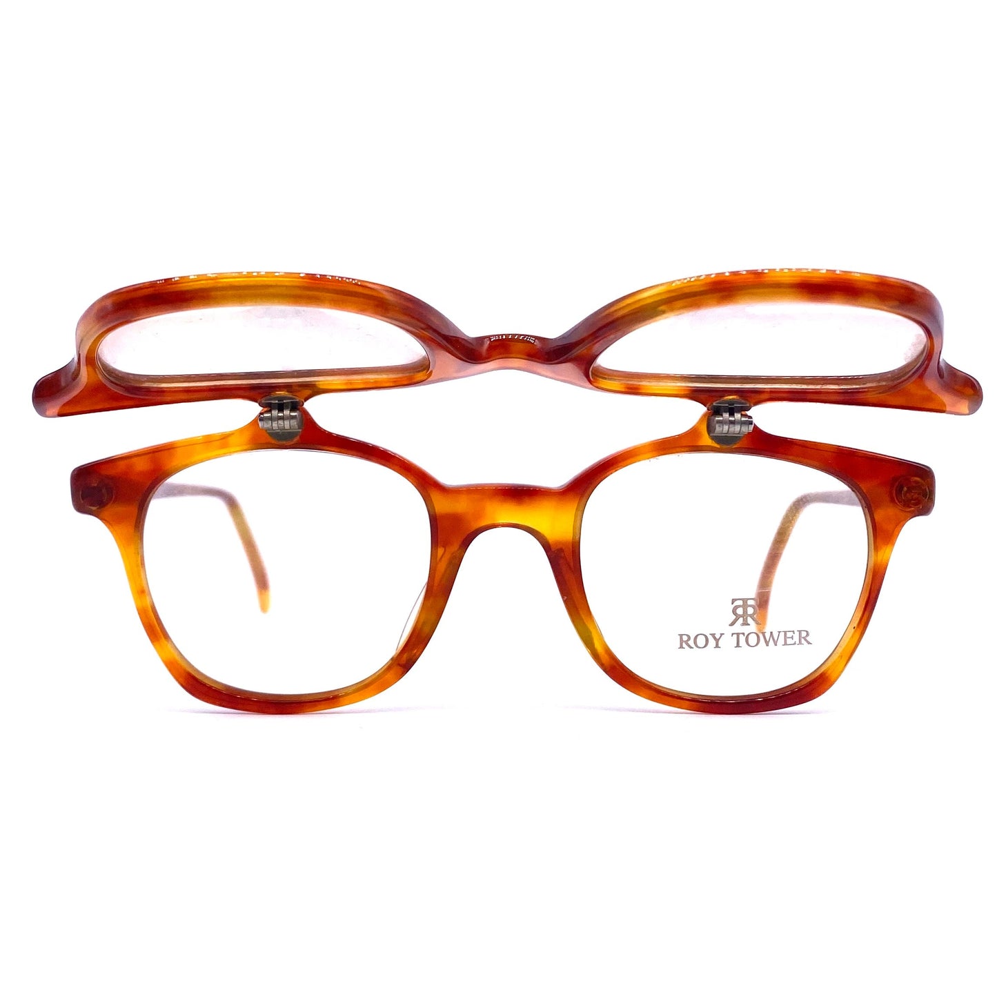 Roy Tower hip retro thick tortoise flip up sunglasses/eyeglasses frames made in Italy in the 80s.