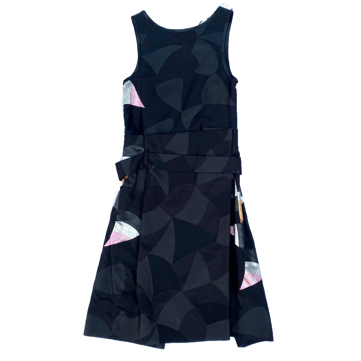 Jil Sander x Karla Otto NY tempesta bis black cotton jacquard dress