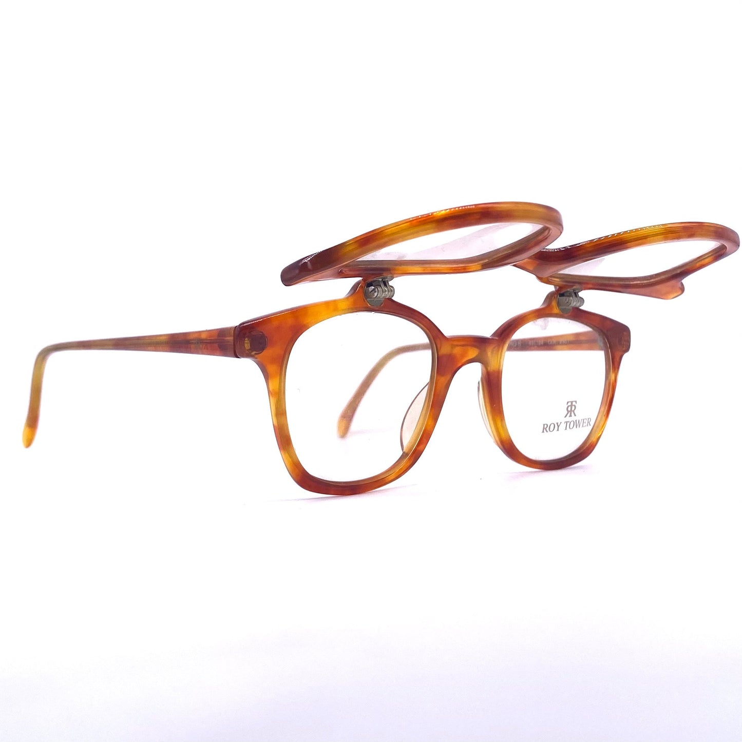 Roy Tower hip retro thick tortoise flip up sunglasses/eyeglasses frames made in Italy in the 80s.
