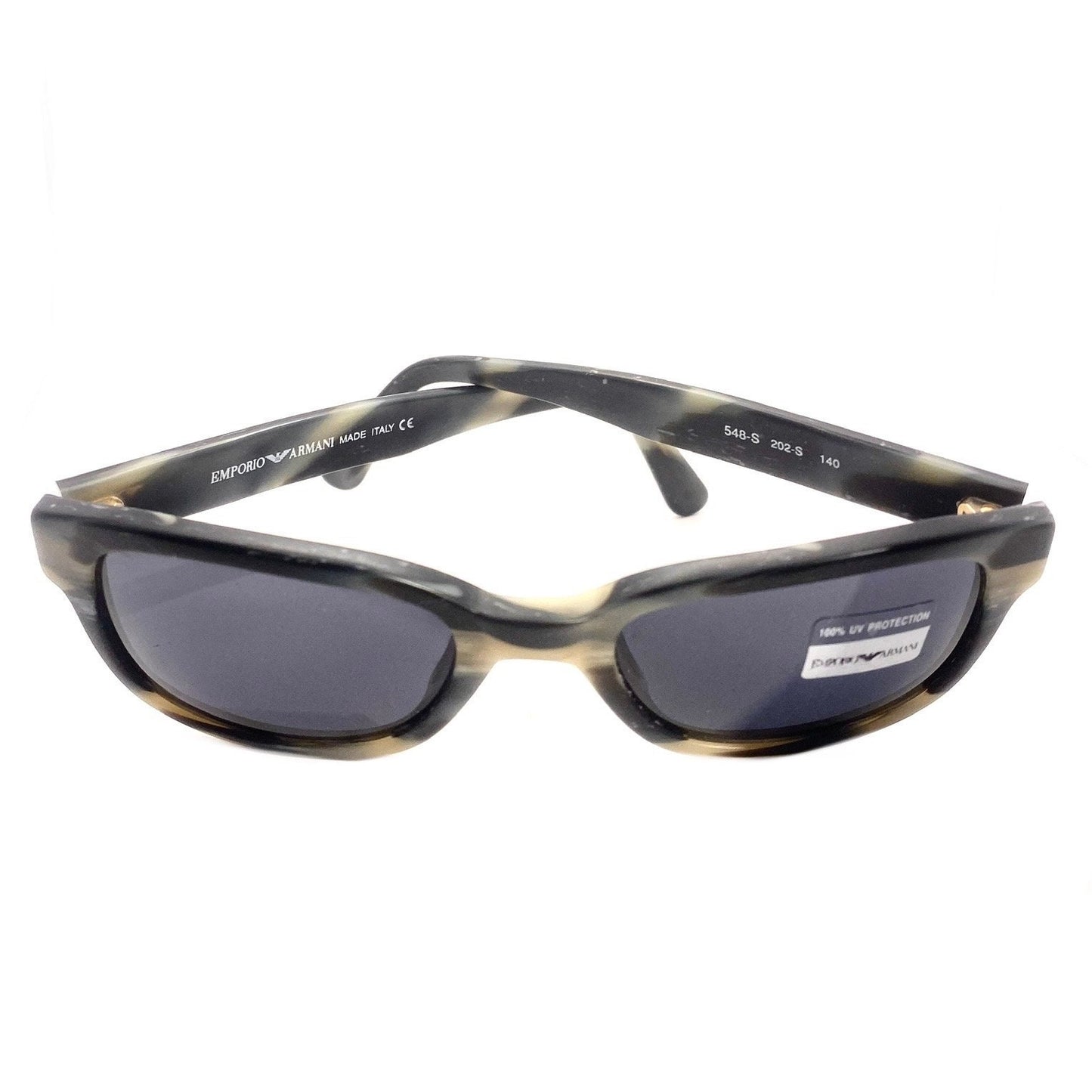 Emporio Armani 548S matt marble rectangular sunglasses, 1990s NOS Italy