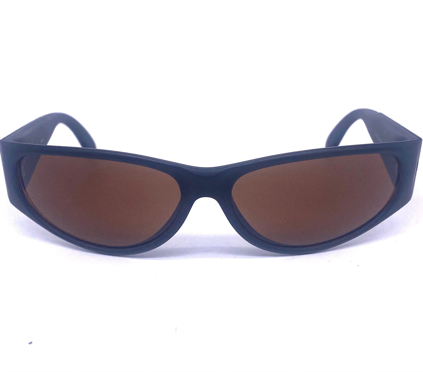 Lagerfeld 4105 Matt black wrap sunglasses, cool modern design, NOS 90s