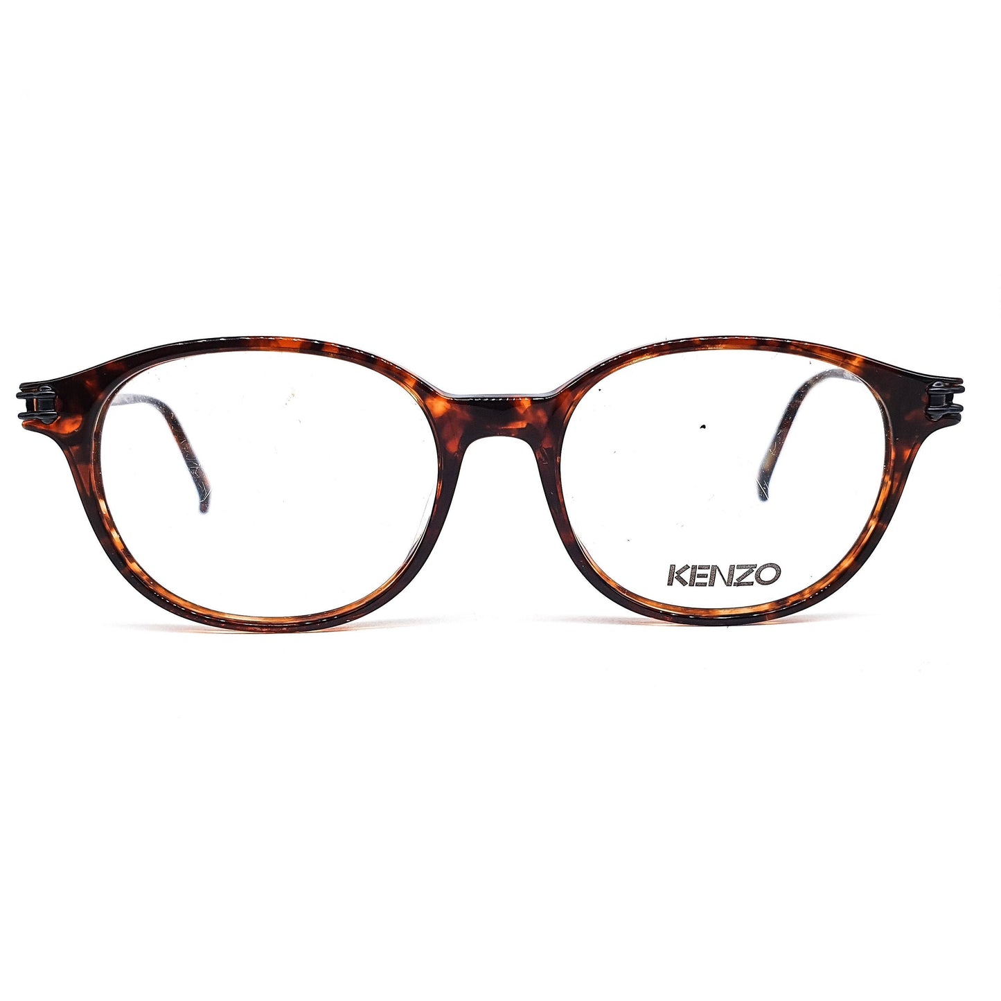 Kenzo k367 ENCKE pantos style brown tortoise acetate eyeglasses frames, 80s France