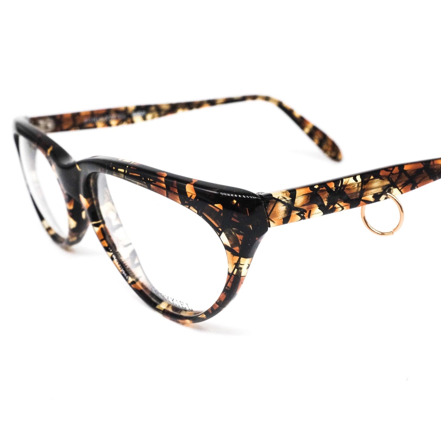 Sonia Rykiel SR-10 cool alt cateye eyeglasses w ring pierced temple detail, 4 colors available