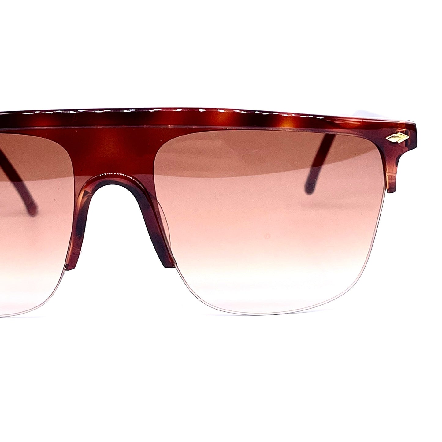 Best Company tortoise square shield sunglasses NOS 80s Italy