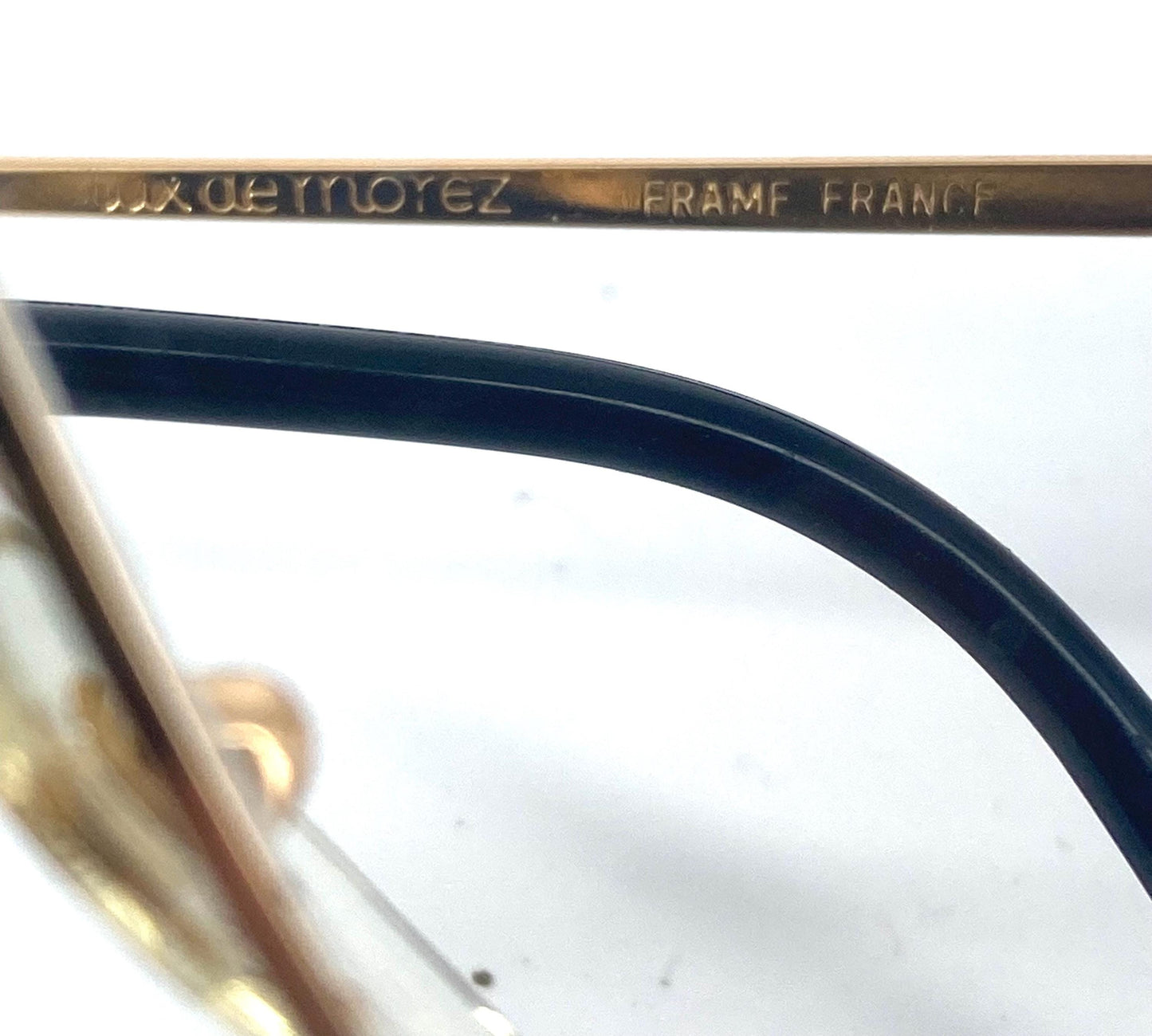 Lux De Morez avant-garde golden metal aviator frames made in France, NOS 80s 2 variants