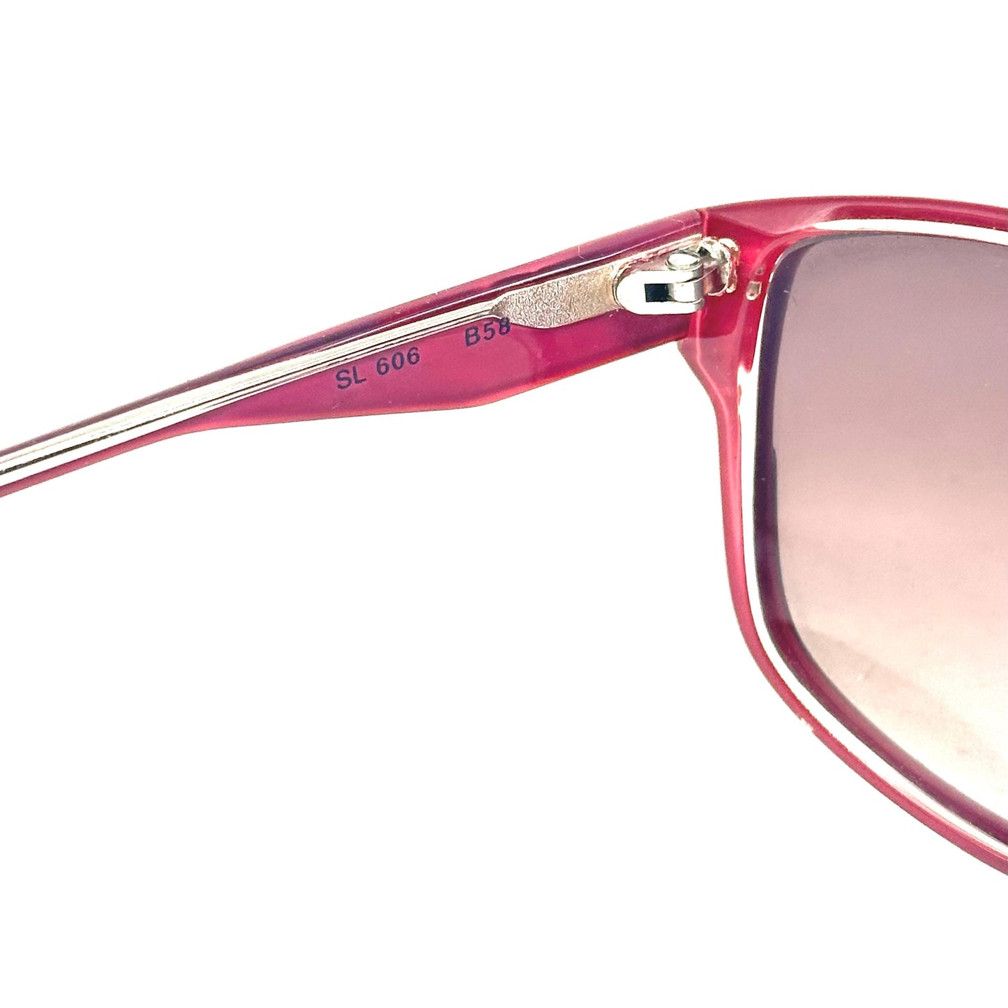 Lanvin Paris SL 606 B58 cobalt blue and purple futuristic design sunglasses vintage from 80s Made in France