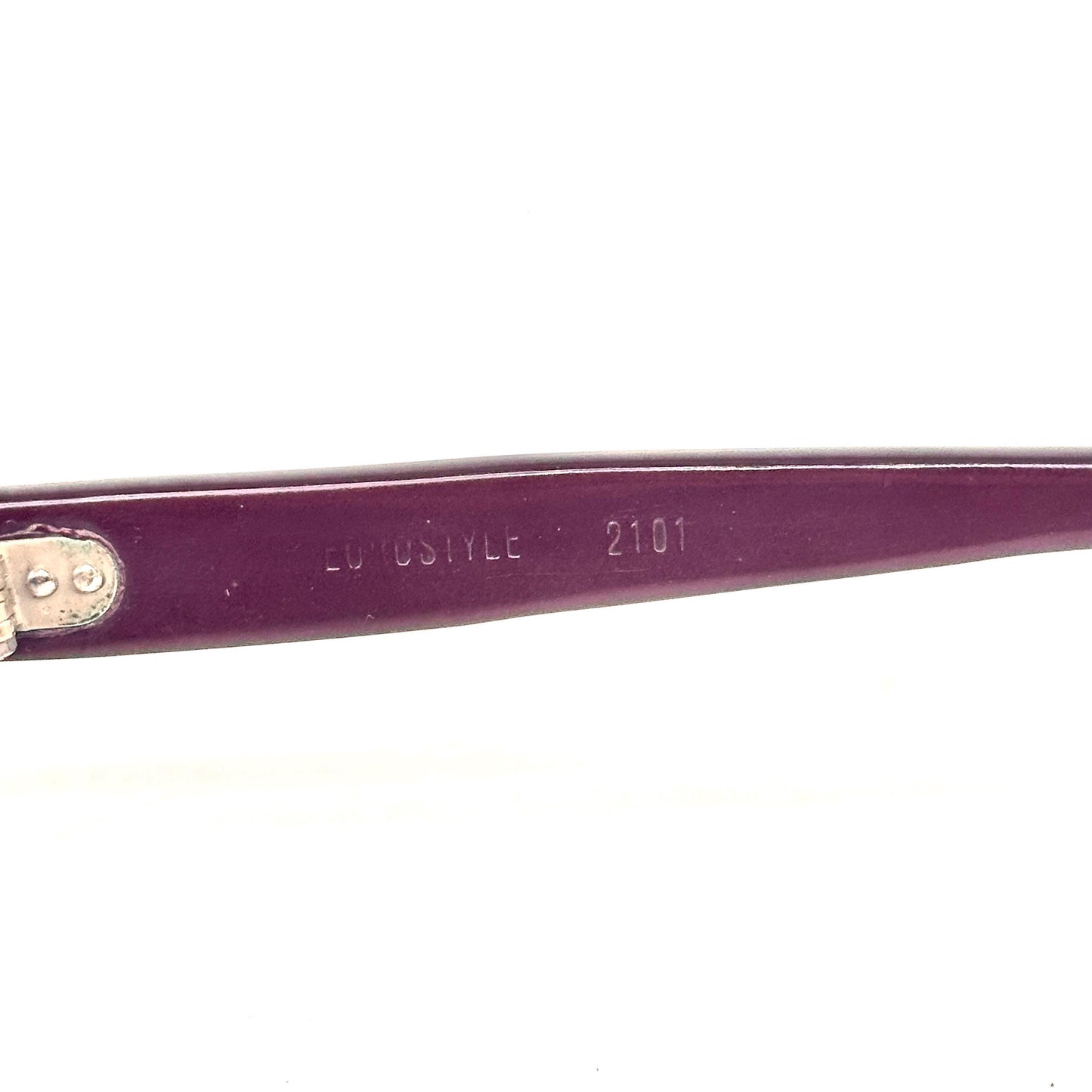 Baruffaldi eurostyle 2101 vintage burgundy cateye eyeglasses from 70s with golden leaves details