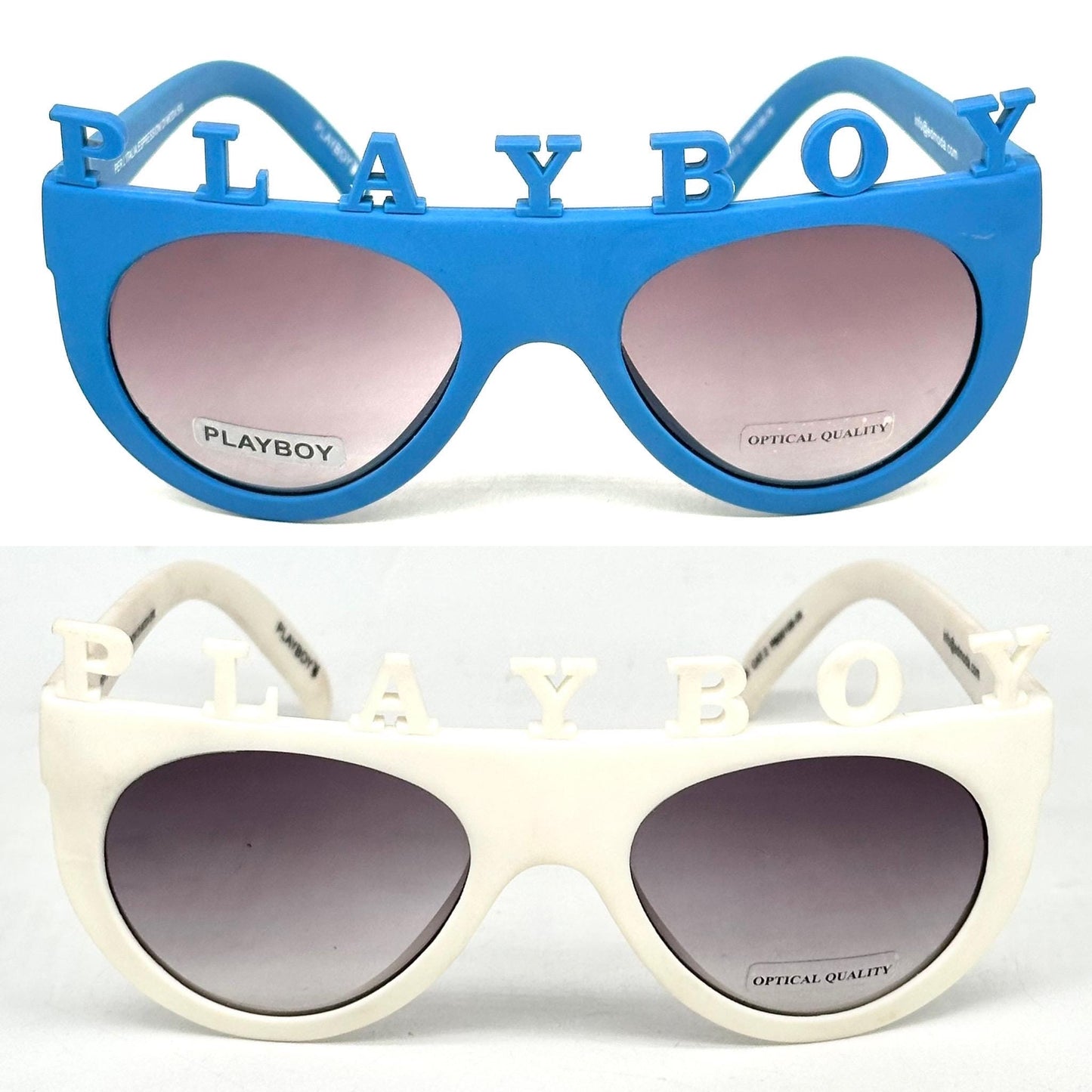 Playboy Rare Vintage Sunglasses Hard Rubber Frame with 3D Extruded Logo 90s NOS