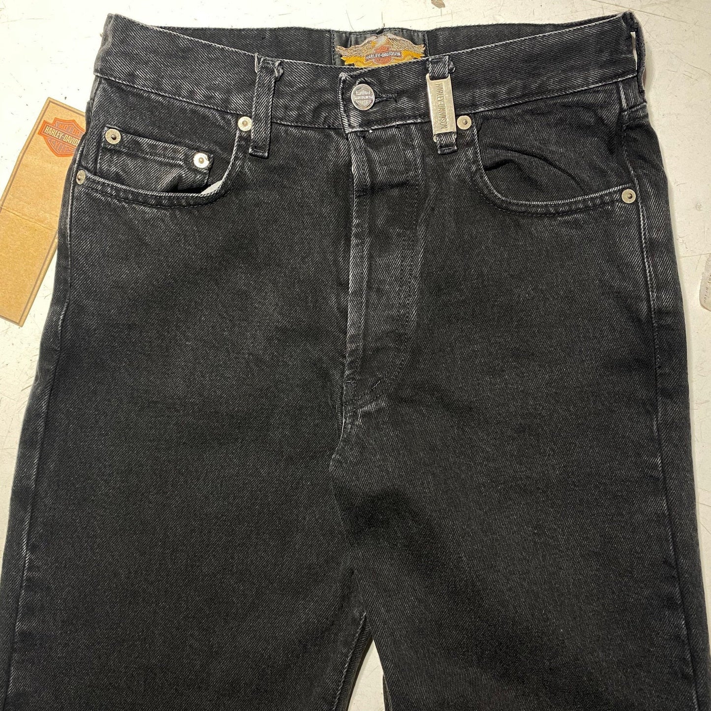 Harley Davidson Softail NOS 90s stone washed  denim jeans, sz 28,29,30,31 BNWT