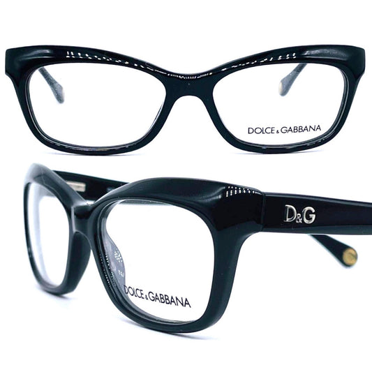 Dolce & Gabbana 1232 classy black Cateye ladies eyeglasses Frames, Y2K NOS mint