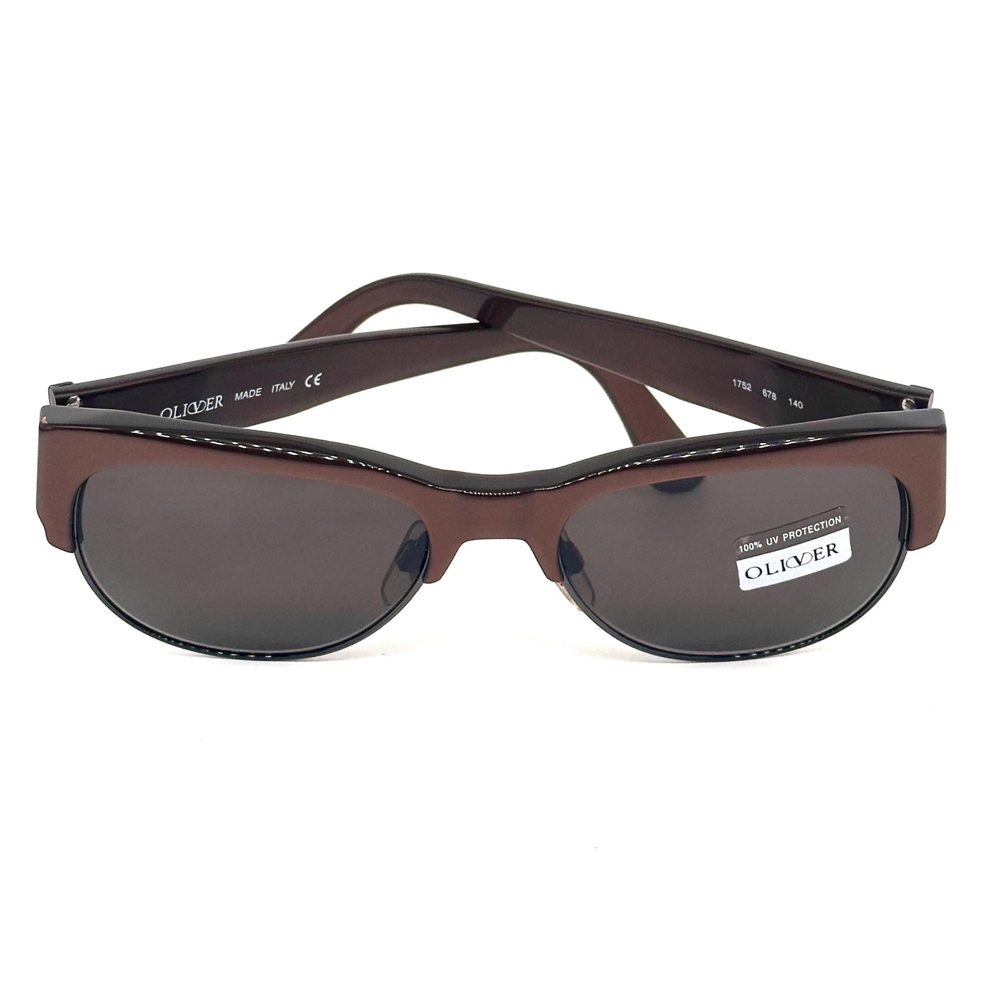 Oliver by Valentino Garavani 1752 lacquered shaded brown squared shape sunglasses NOS 90s