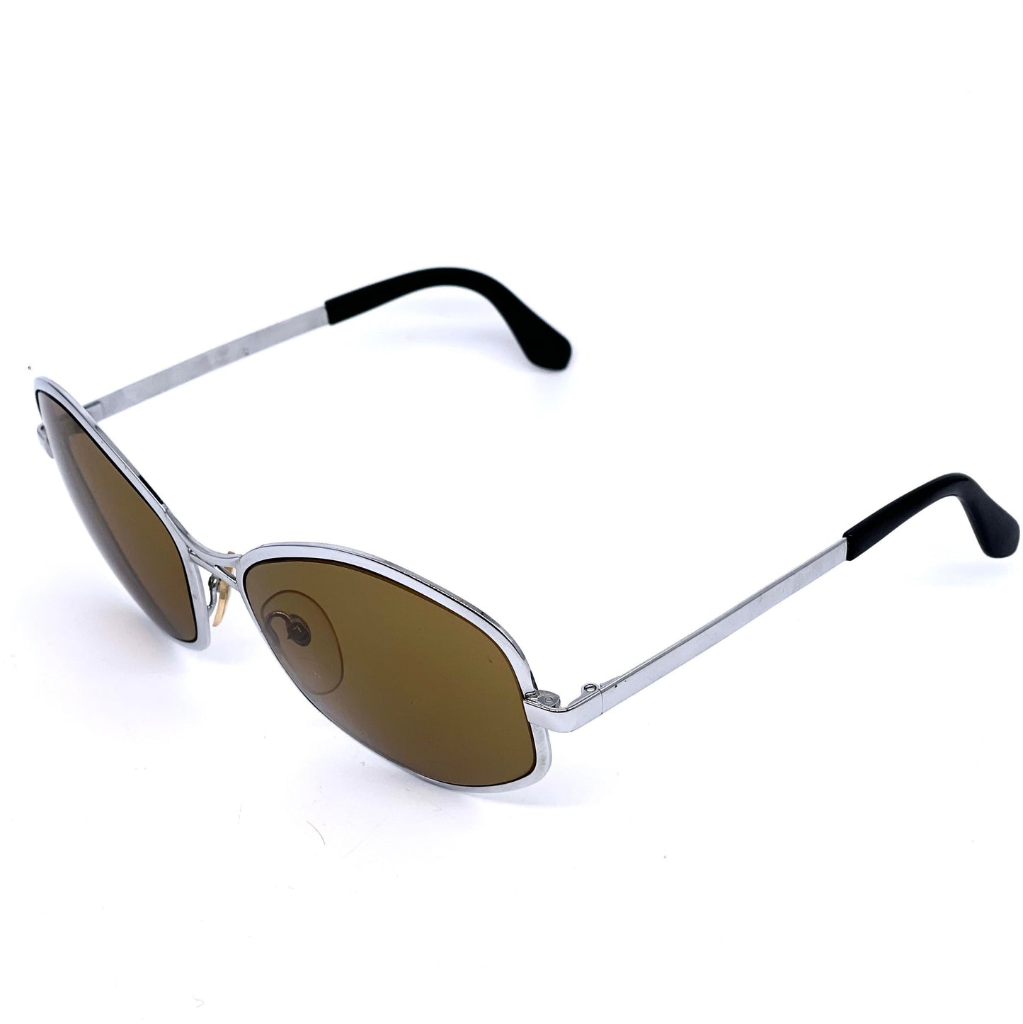 Rodenstock Cervinia 130 Miles Davis’ 70s oversized funky silver metal sunglasses, NOS