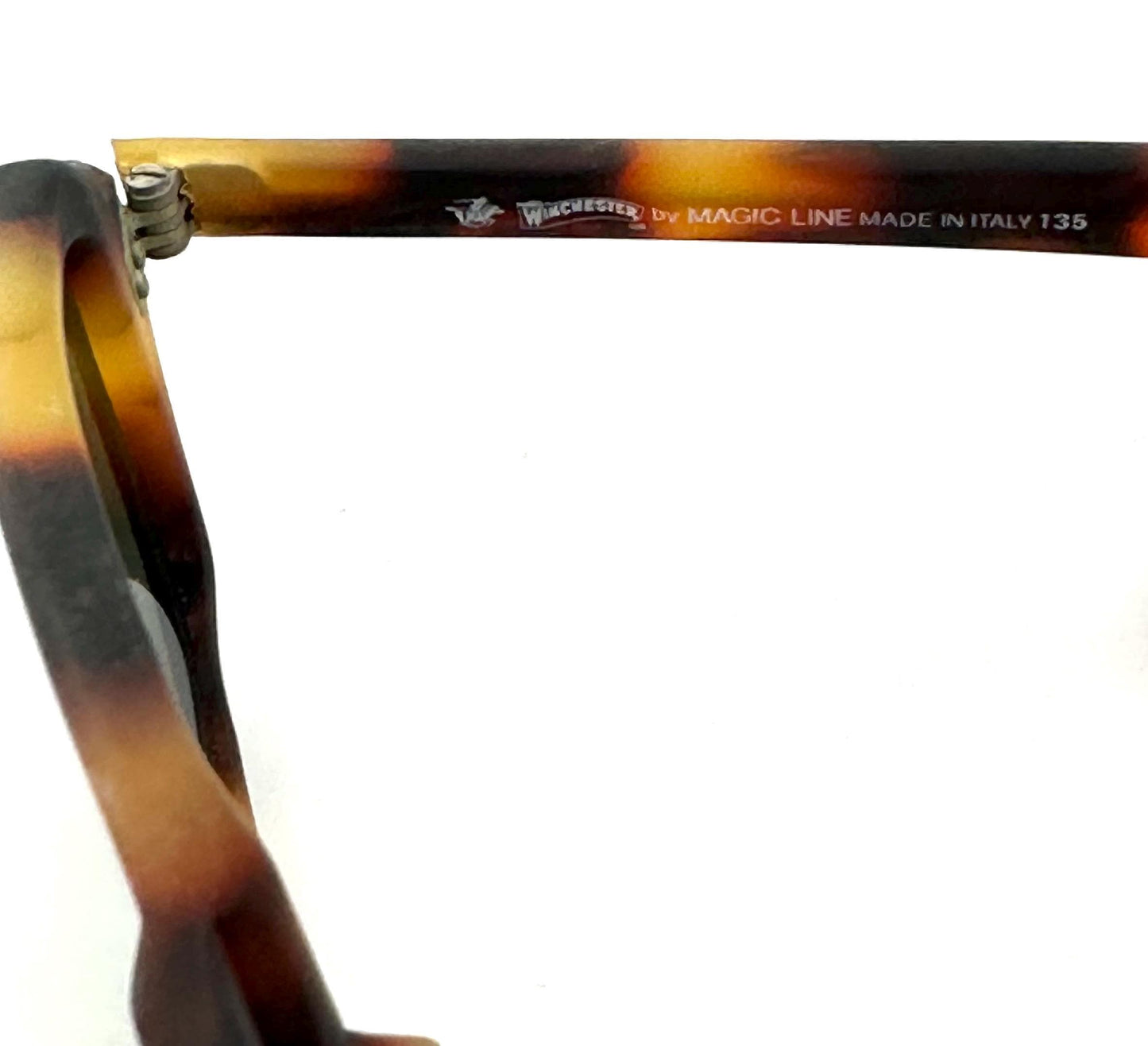 Winchester Jackson tortoise square sunglasses, cool retro 60s style w finest tempered Crystal lenses by Barberini, NoS 90s