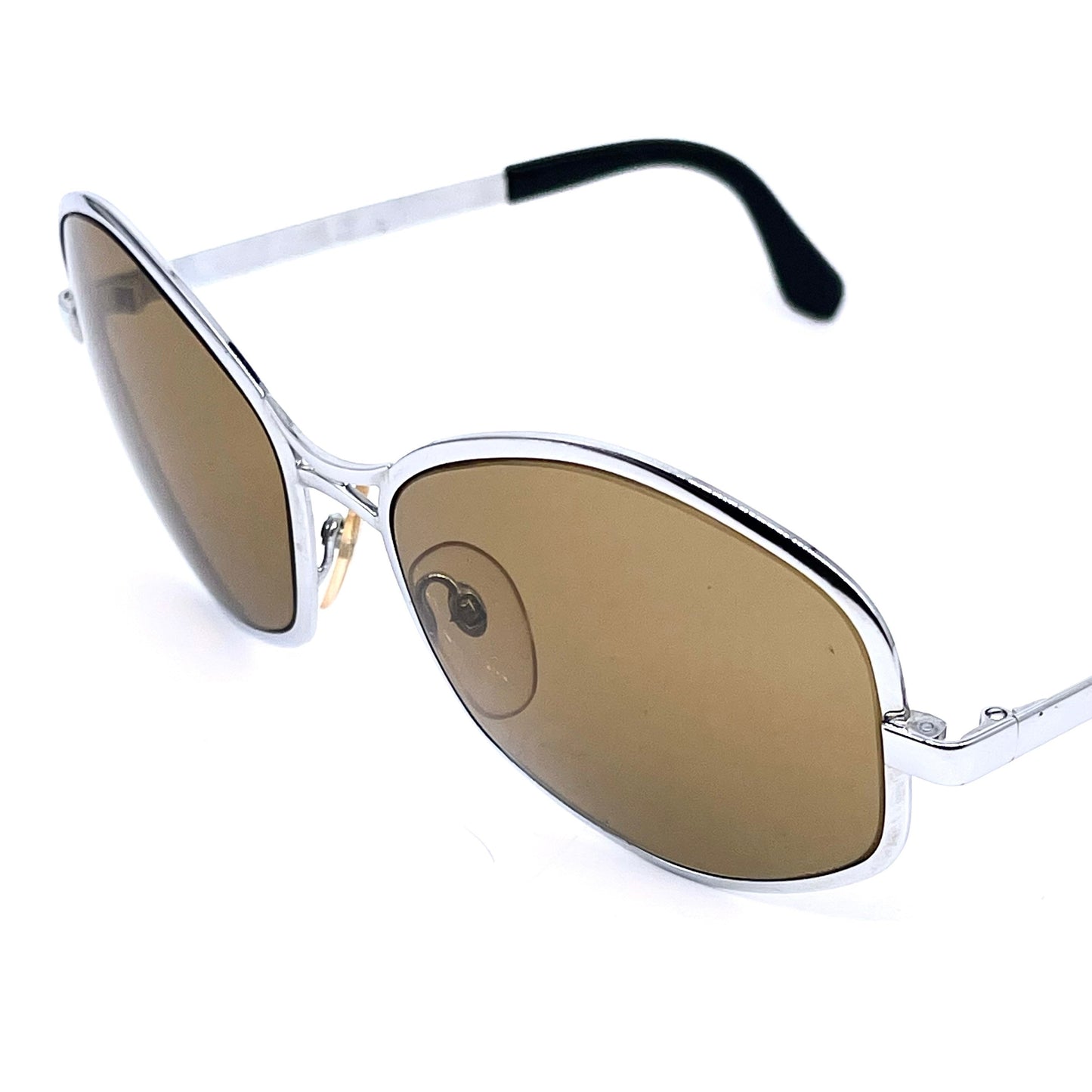 Rodenstock Cervinia 130 Miles Davis’ 70s oversized funky silver metal sunglasses, NOS