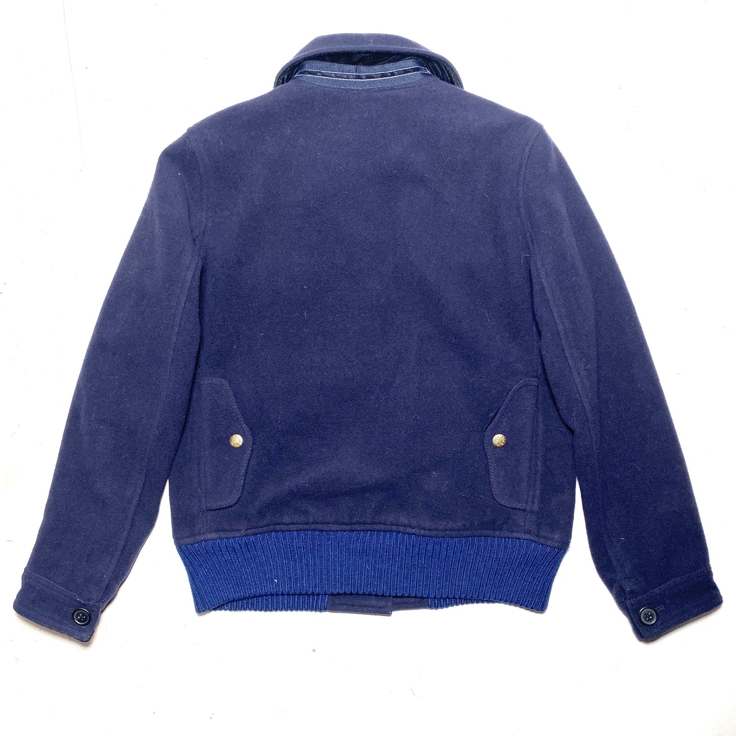 Polo Ralph Lauren navy wool jacket classic Harrington style sz S ladies, 90s mint condition