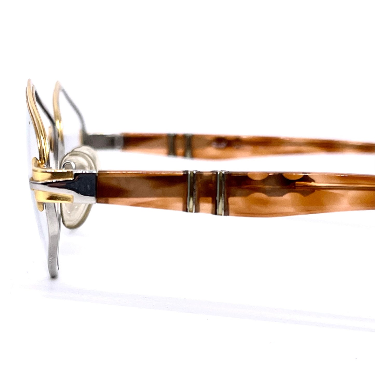 Persol Ratti Athena by Alain Mikli golden hexagonal eyeglasses frames NOS 80s