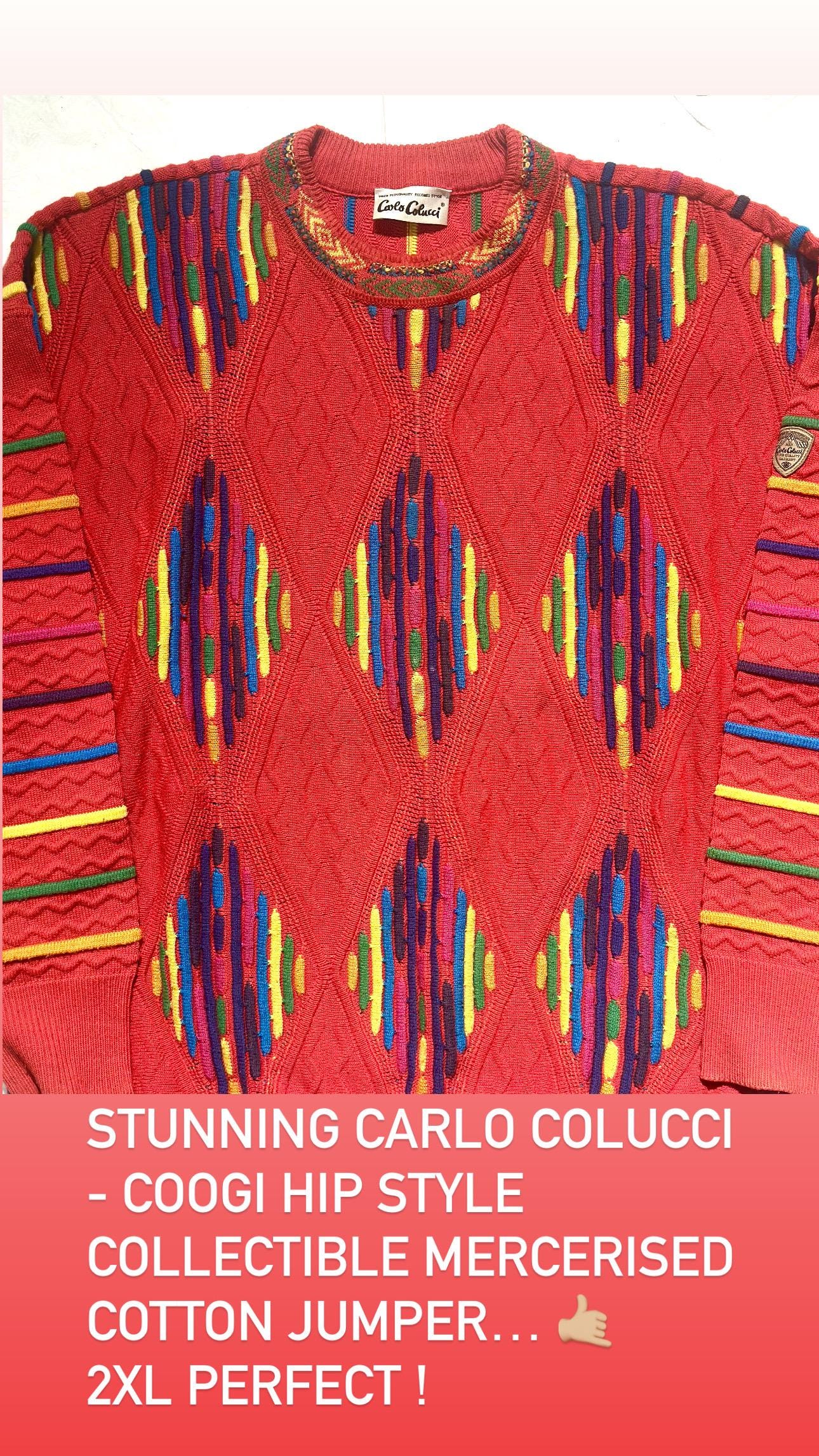 Carlo Colucci collectors Biggie style multicolor jumper size XXL -54 , Mint!