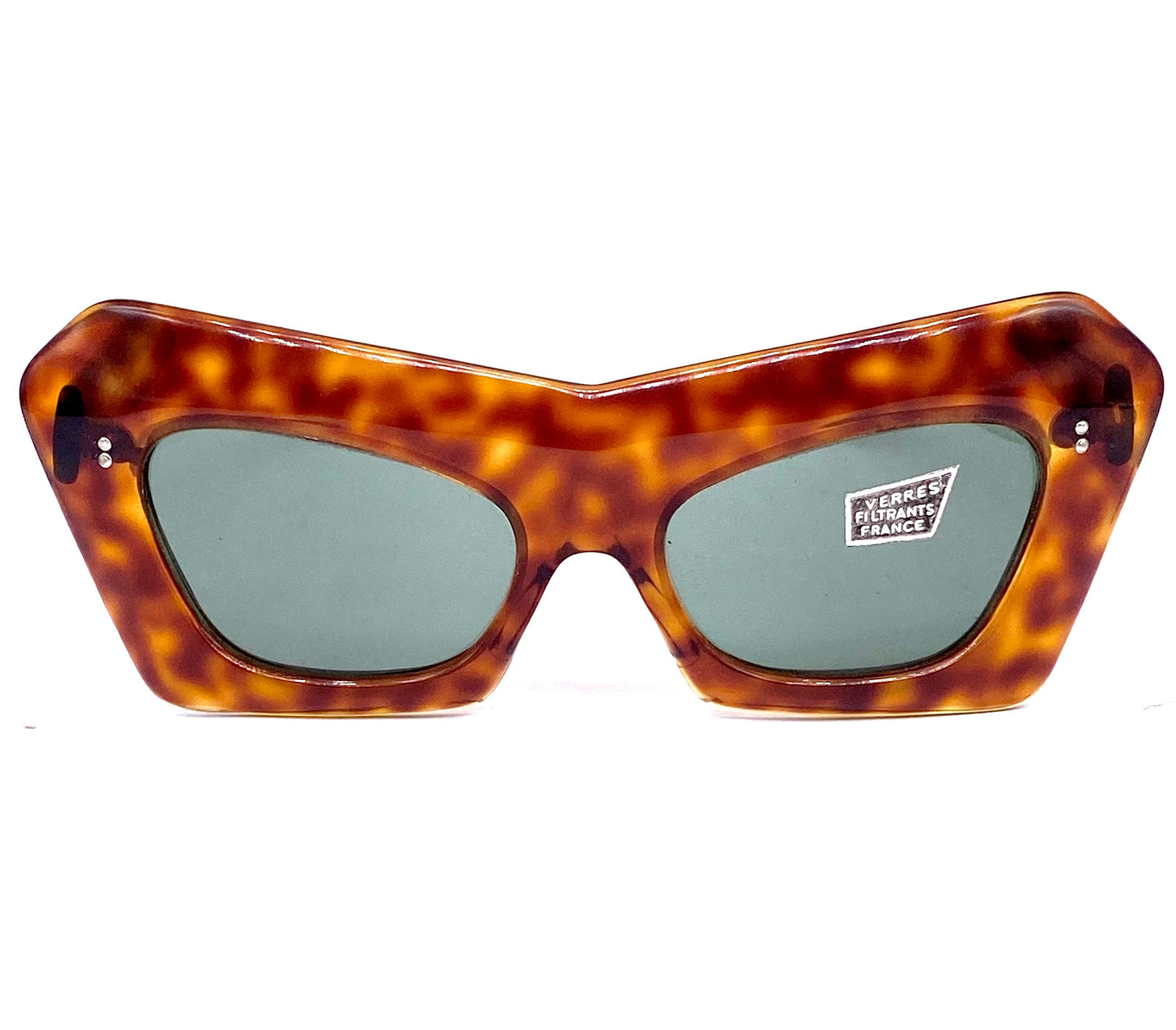 1960s thick butterfly tortoise oversized sunglasses, NOS France / Lady Gaga / Buddy Holly