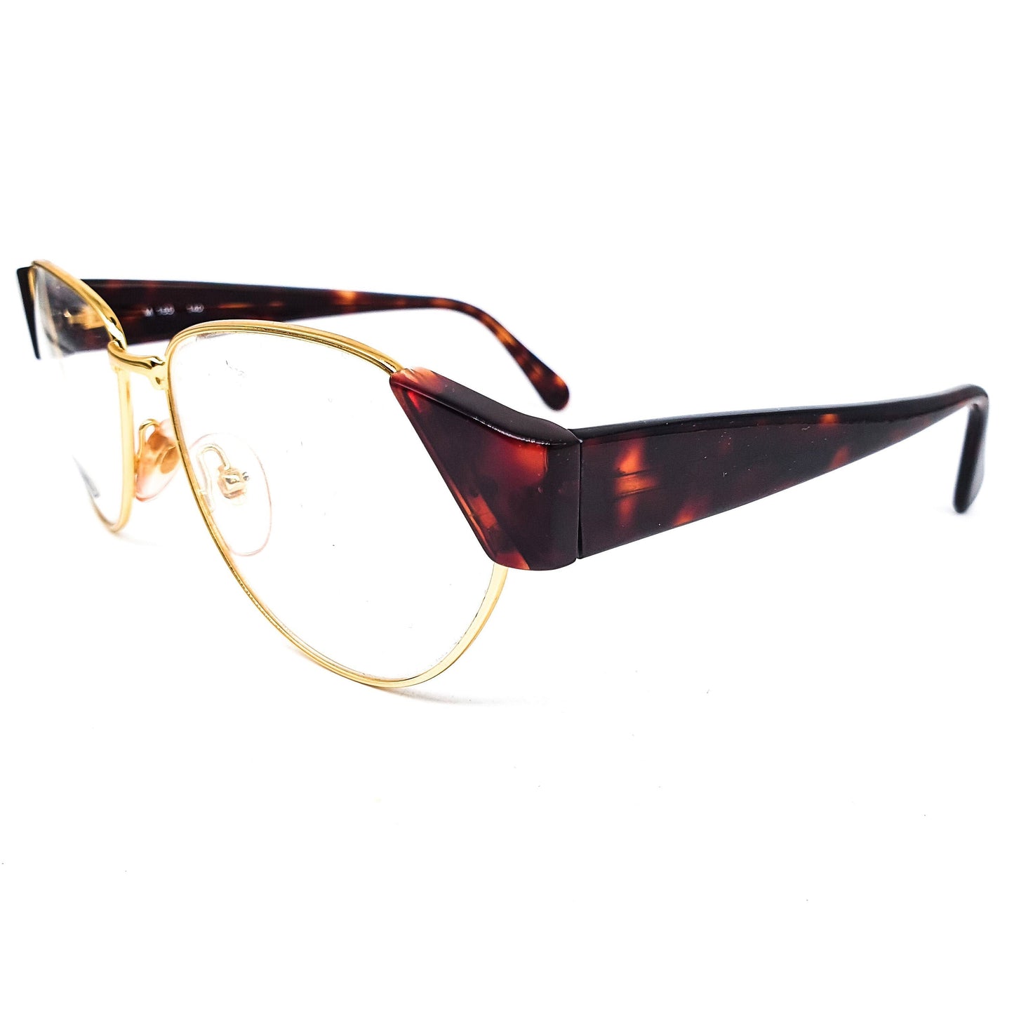 Missoni m165 classic vintage  cello wayfarer inspired gold/brown-tortoise eyeglasses frames, 1980s NOS Italy