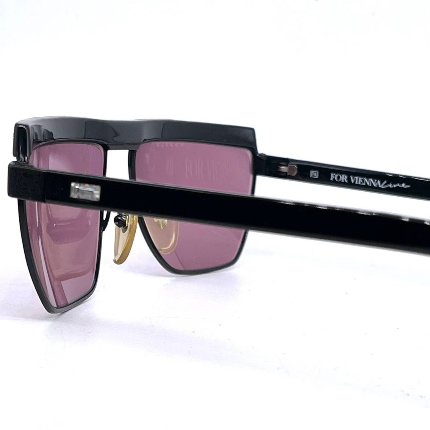 Paloma Picasso 3706 occhiali da sole flat top in cristallo browline, anni '80 NOS