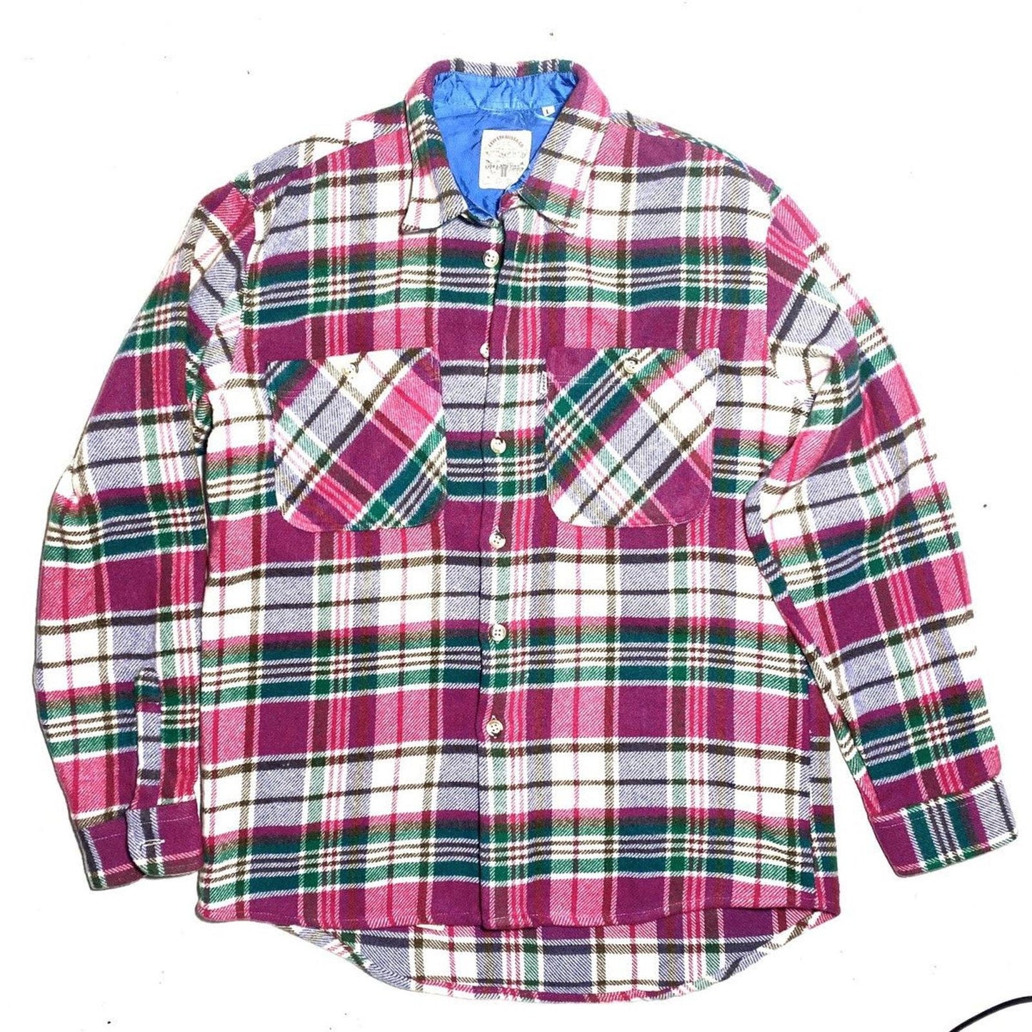 Levi’s coolest colors checkered flannel shirt warm wool blend, mint sz L