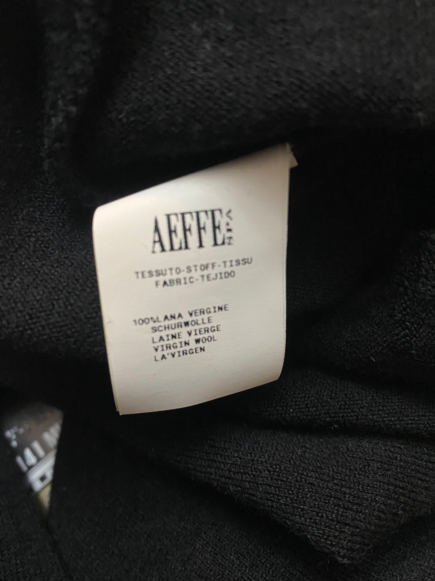 Alberta Ferretti minimalist black wool jumper w/ sexy back slits detail, sz 40 mint