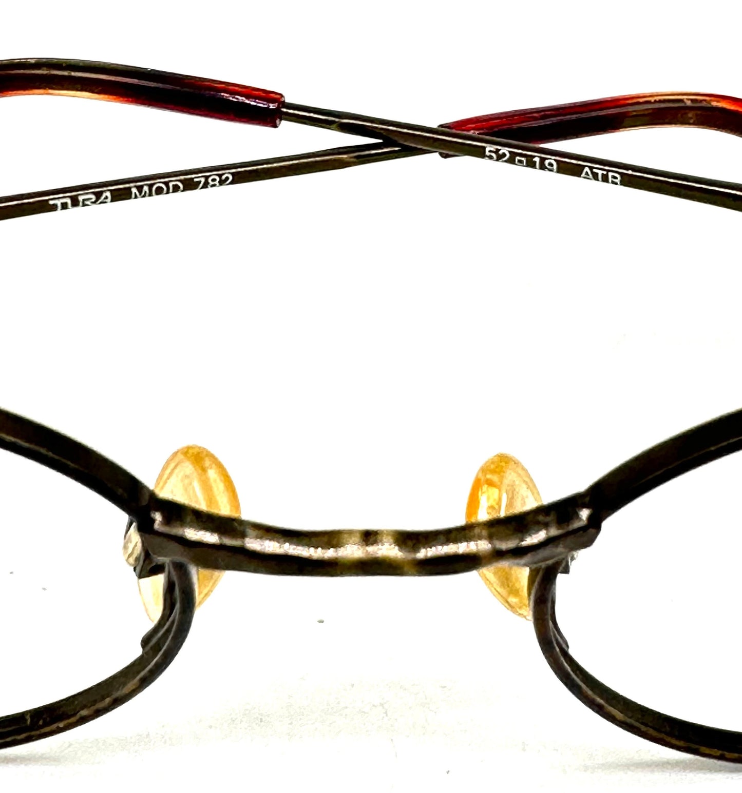 Tura 782 oval antique brass frames w/irregular hammered texture, NOS 80s mint