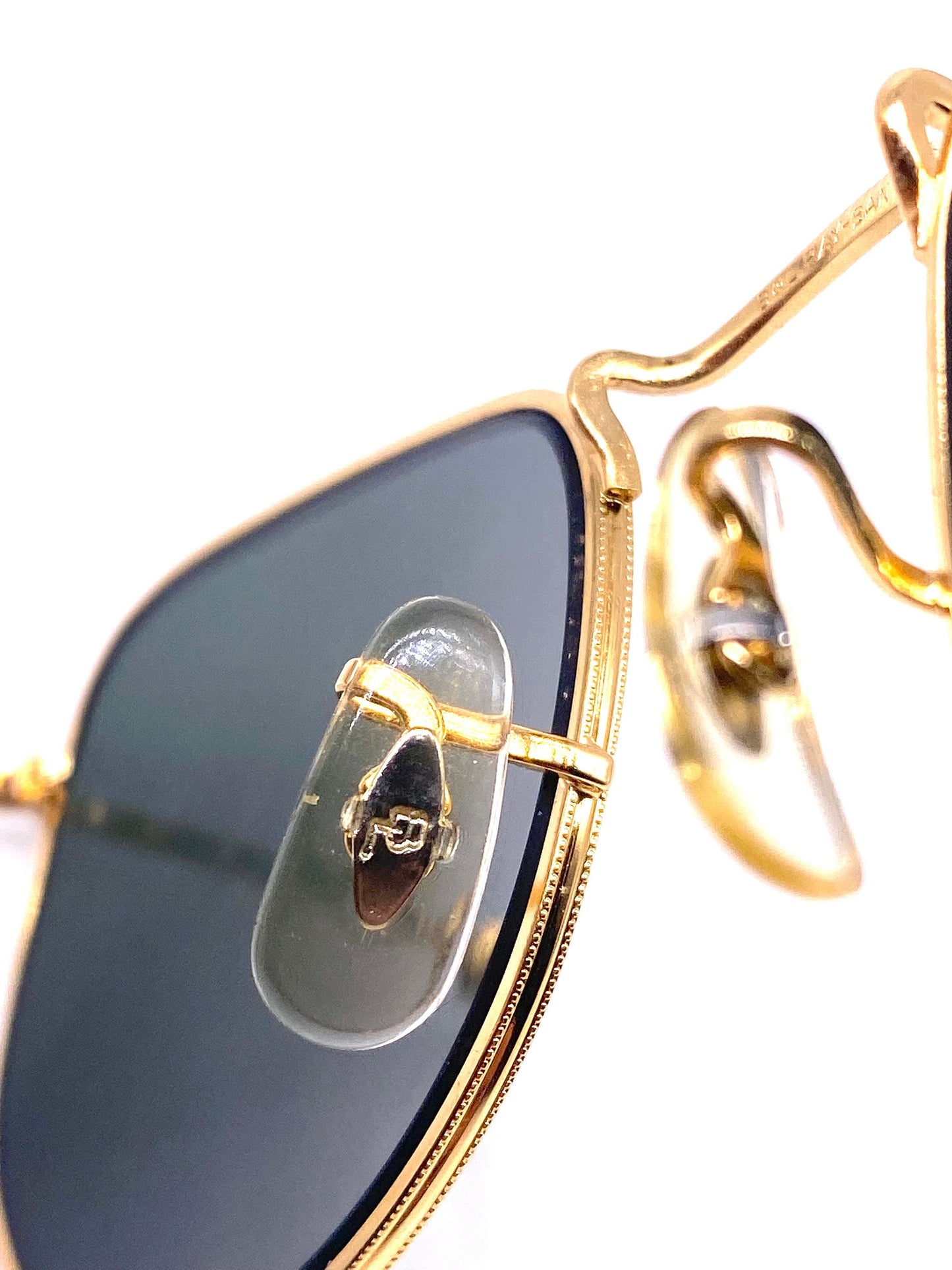 Rayban W1862 Bausch Lomb classic pantos golden metal sunglasses made in UsA, NOS 80s