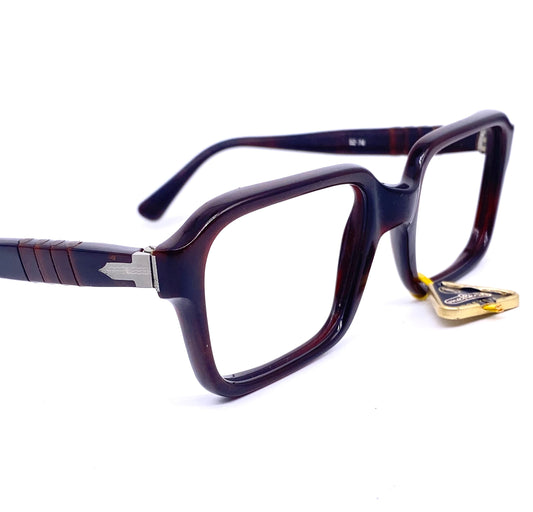 Persol Ratti 5177N Classic square eyeglasses frames in celluloid hand made in Italy, 60s NOS