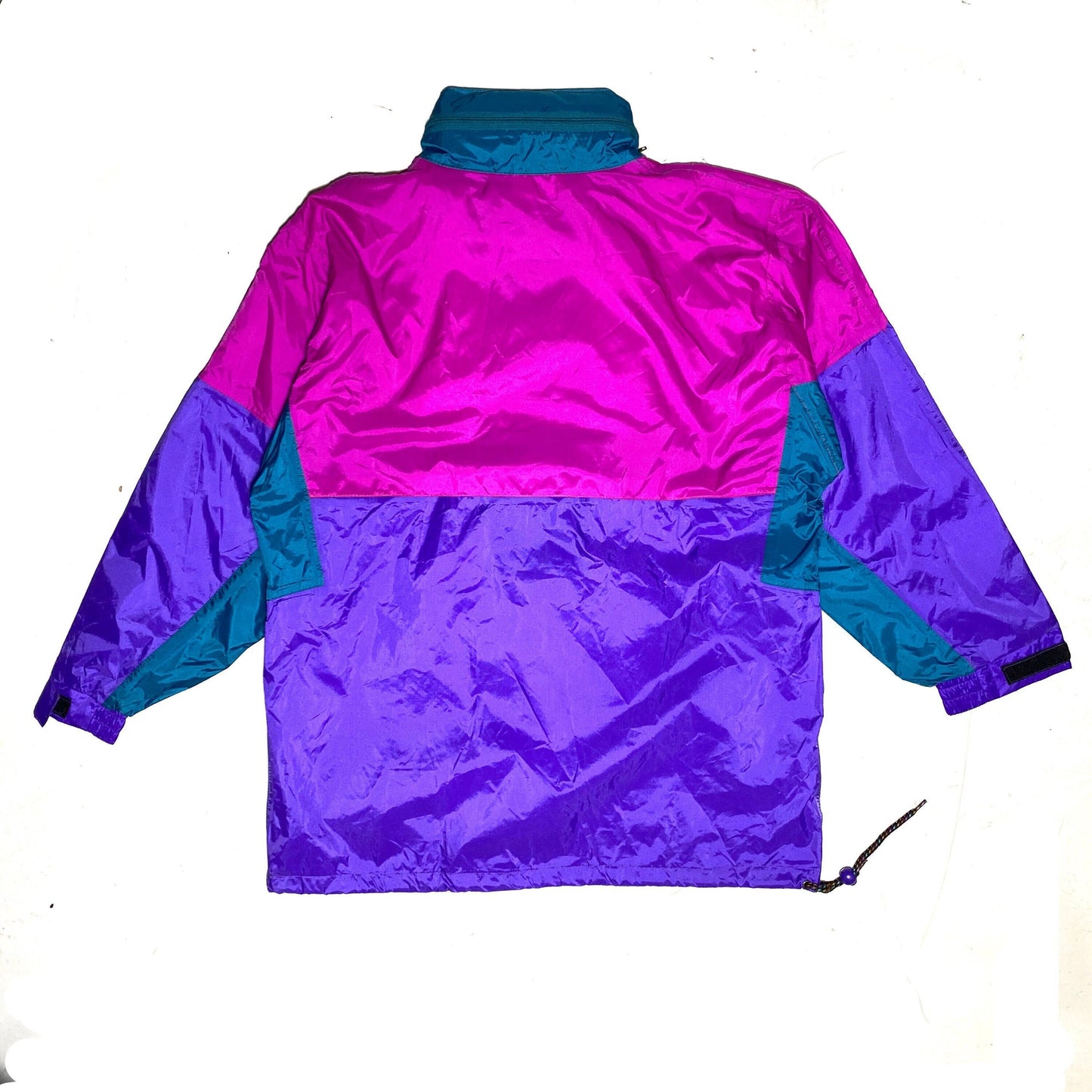 Salewa purple/green/fucsia rain jacket with extractable hood, new with tags made in Italy