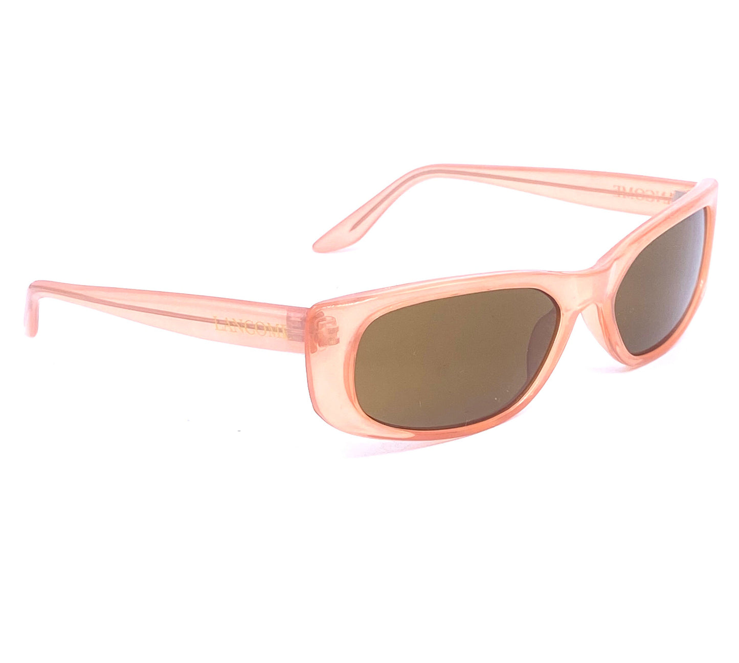 Lancôme rectangular slightly cateye shaped sunglasses made in France in the 90s.
