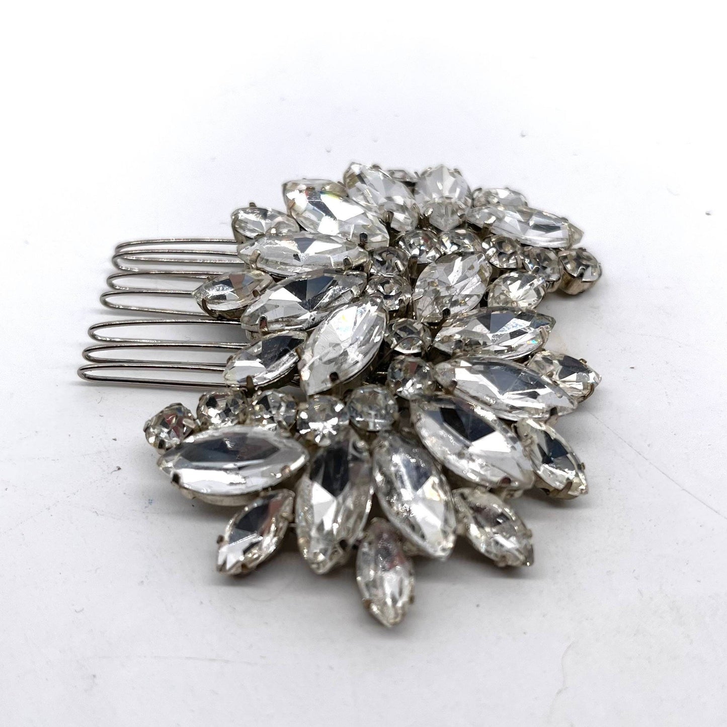 Crystal coated hair clip / comb perfect for spouses or any sparkling outfit, unique piece made by Hand
