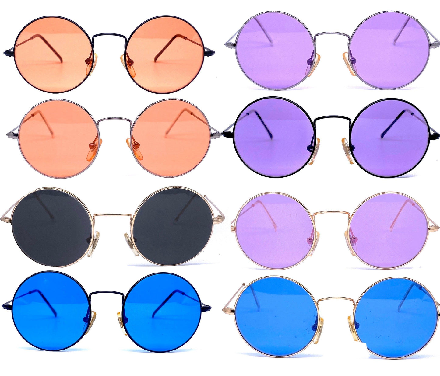 Planet 2000 Ozzy style round steel sunglasses in a variety of colors, size small