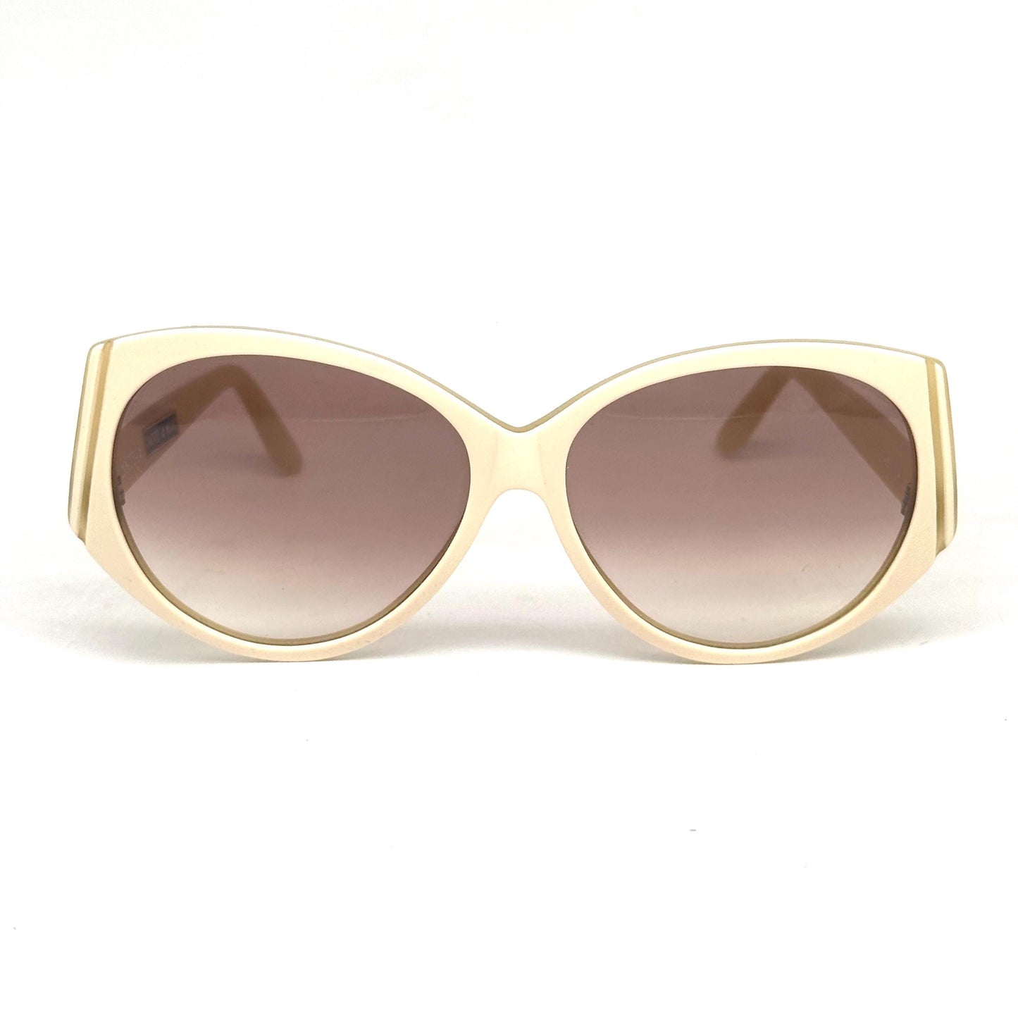 Sirtori Sabrina Handmade White Cream Vintage Sunglasses 1980s