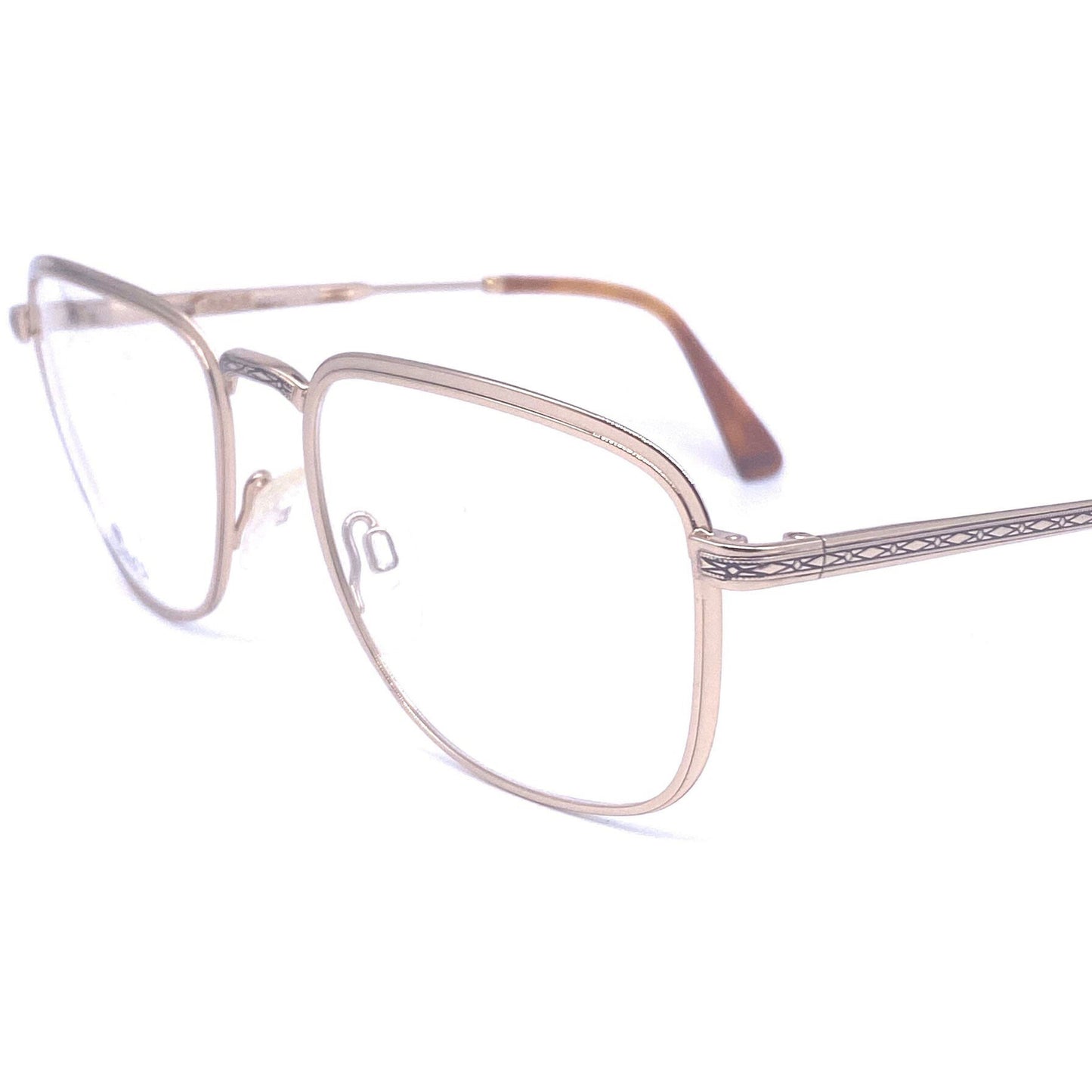 Gucci 1225 classy squared gold plated eyeglasses NOS 80s