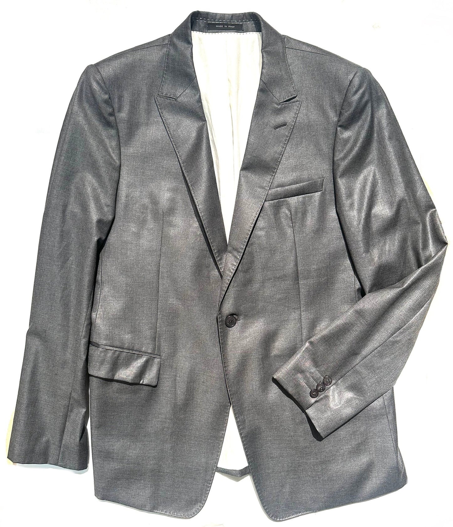 Emporio Armani Supreme grey pure new wool blazer w cotton lining, sz 50 in Mint condition