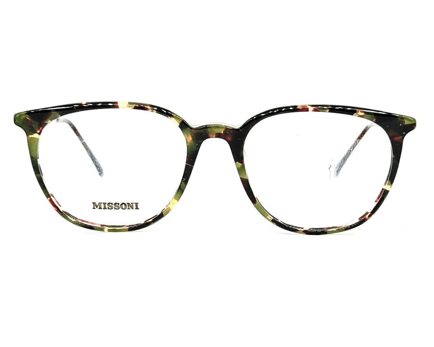 Missoni M881 multicolor pixel art celluloid glasses frames, classic 1980s NOS Italy