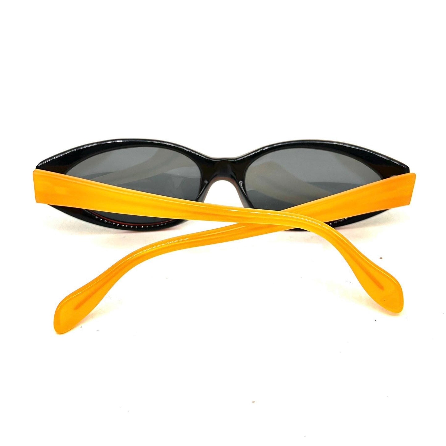 Alain Mikli 7157 black and orange acetate sunglasses, 90s NOS handmade in France