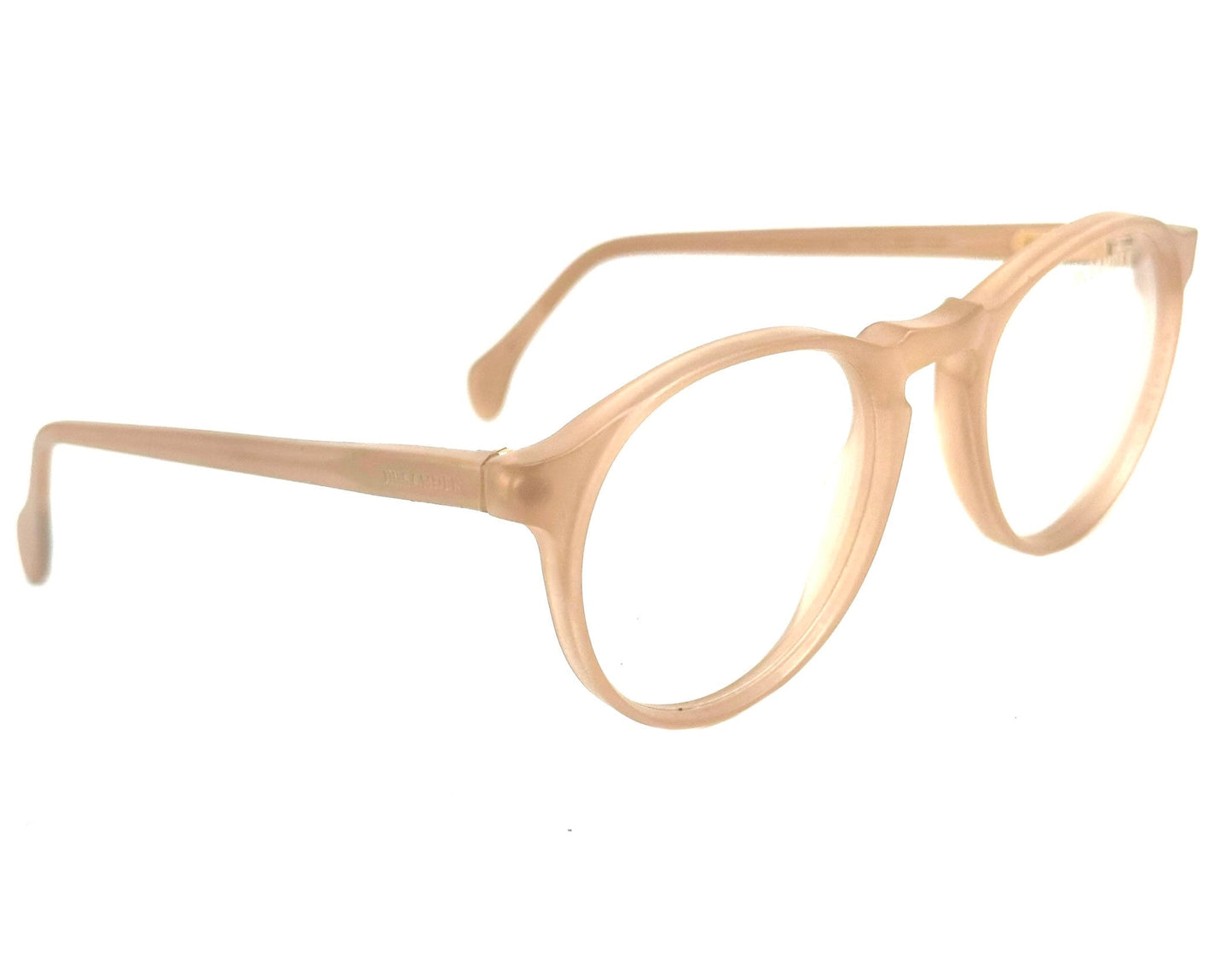 Jil Sander 656 round keyhole Matt peach eyeglasses frames, 1980s NOS mint