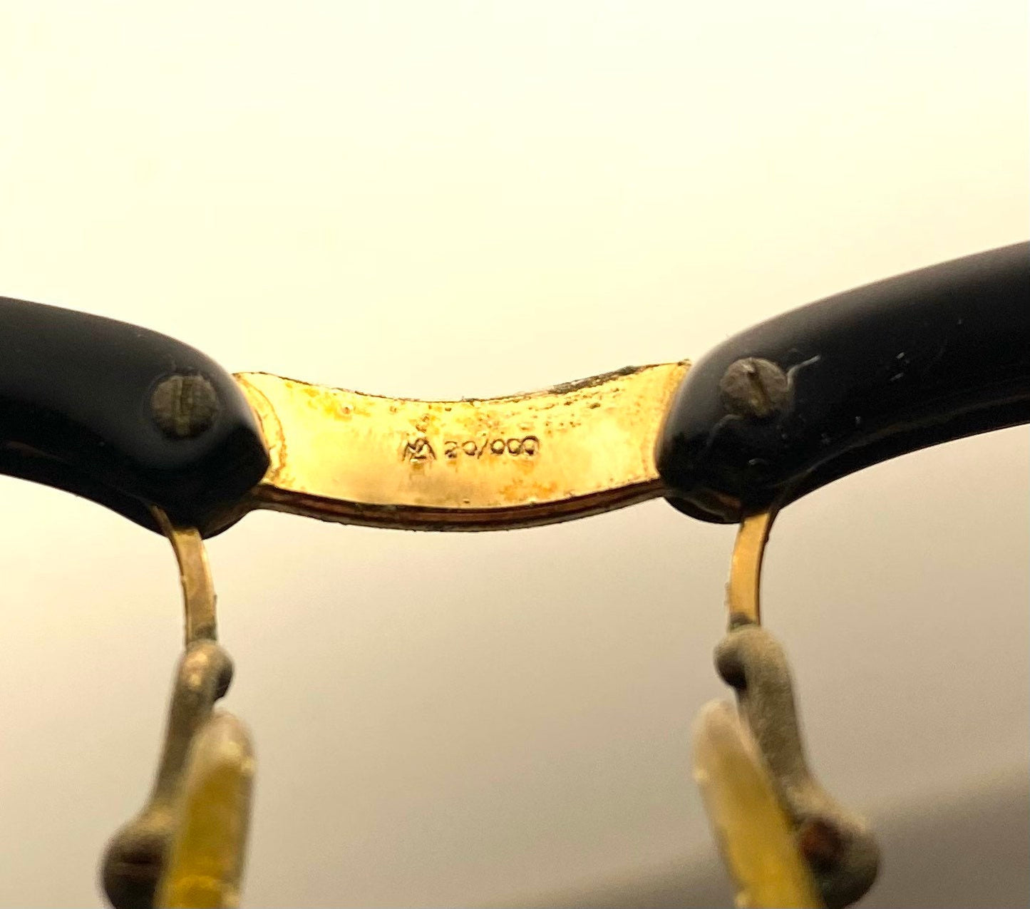 Sferoflex Leonardo 619 1950s NOS gold filled cateye eyeglasses hand made Italy, mint