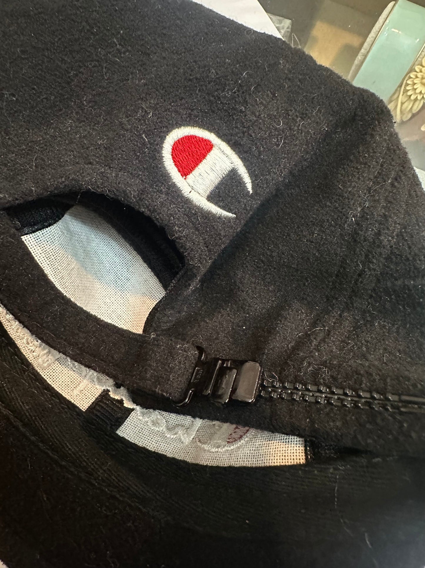 Champions 90s NOS fleece snapback a w ear flaps, sz XS with tags
