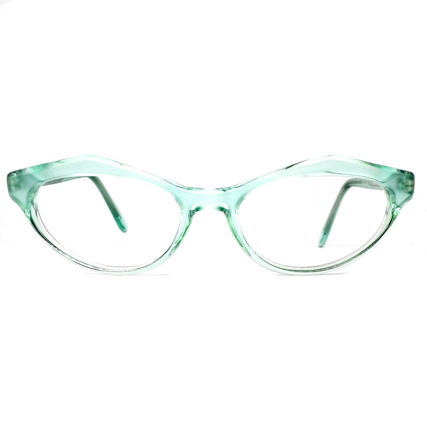 Michel Klein for Lempereur light cyan translucent Matt eyeglasses frames, NOS 1980s Made in France
