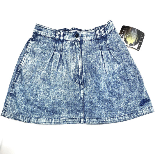 Nike Challenge Court Agassi ladies tennis acid wash denim skirt, 90s NOS w/tags sz L