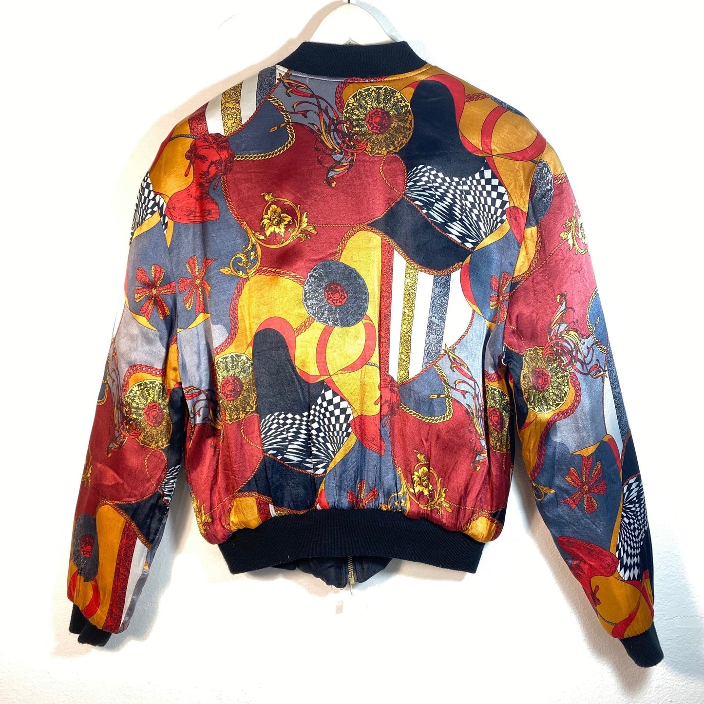 Baroque bomber jacket in pure Versace vibe, size 40