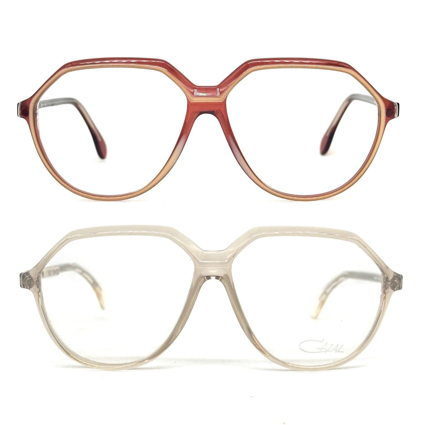 Cazal 624 iconic clear oversized eyeglasses, 1989s NOS W Germany