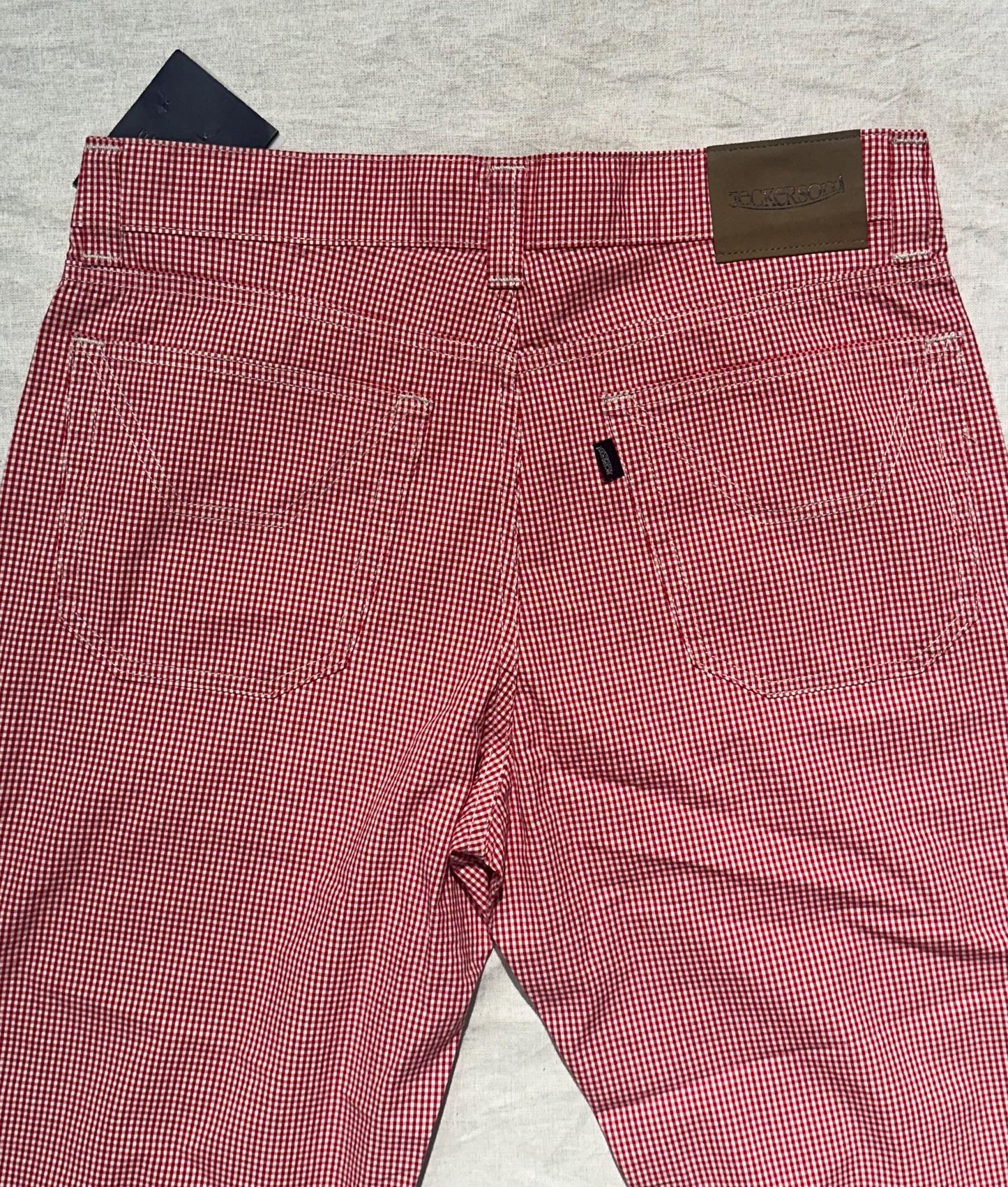 Jackerson checkered chinos white and red light cotton pant BNWT Y2k
