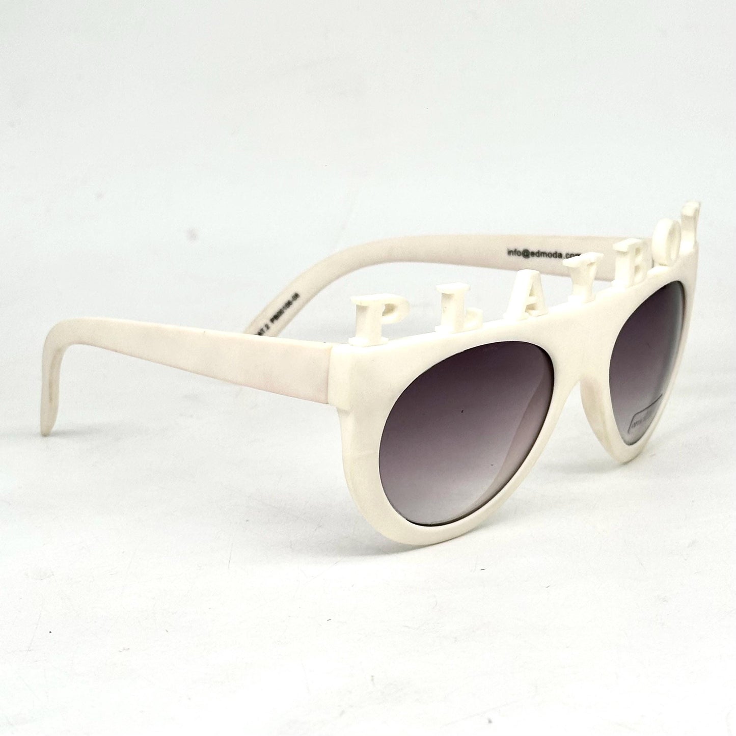 Playboy Rare Vintage Sunglasses Hard Rubber Frame with 3D Extruded Logo 90s NOS