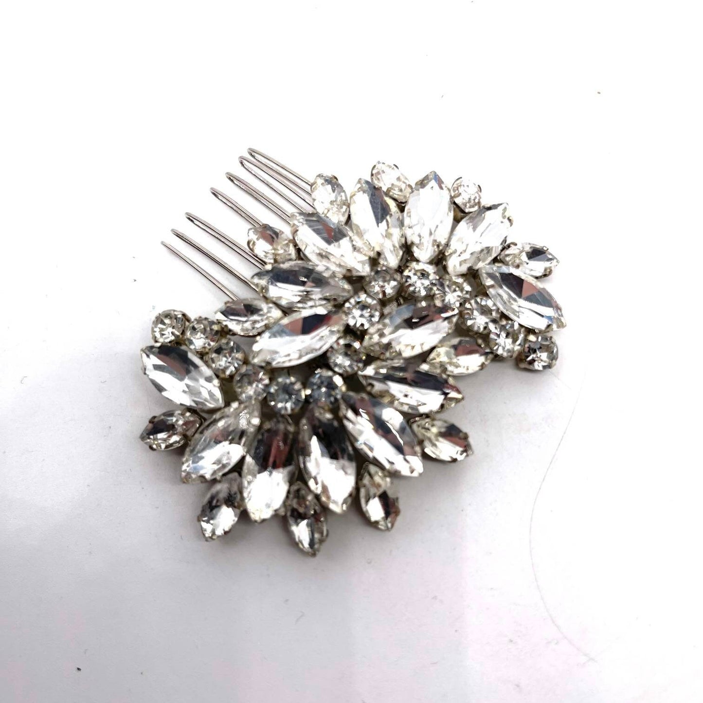 Crystal coated hair clip / comb perfect for spouses or any sparkling outfit, unique piece made by Hand